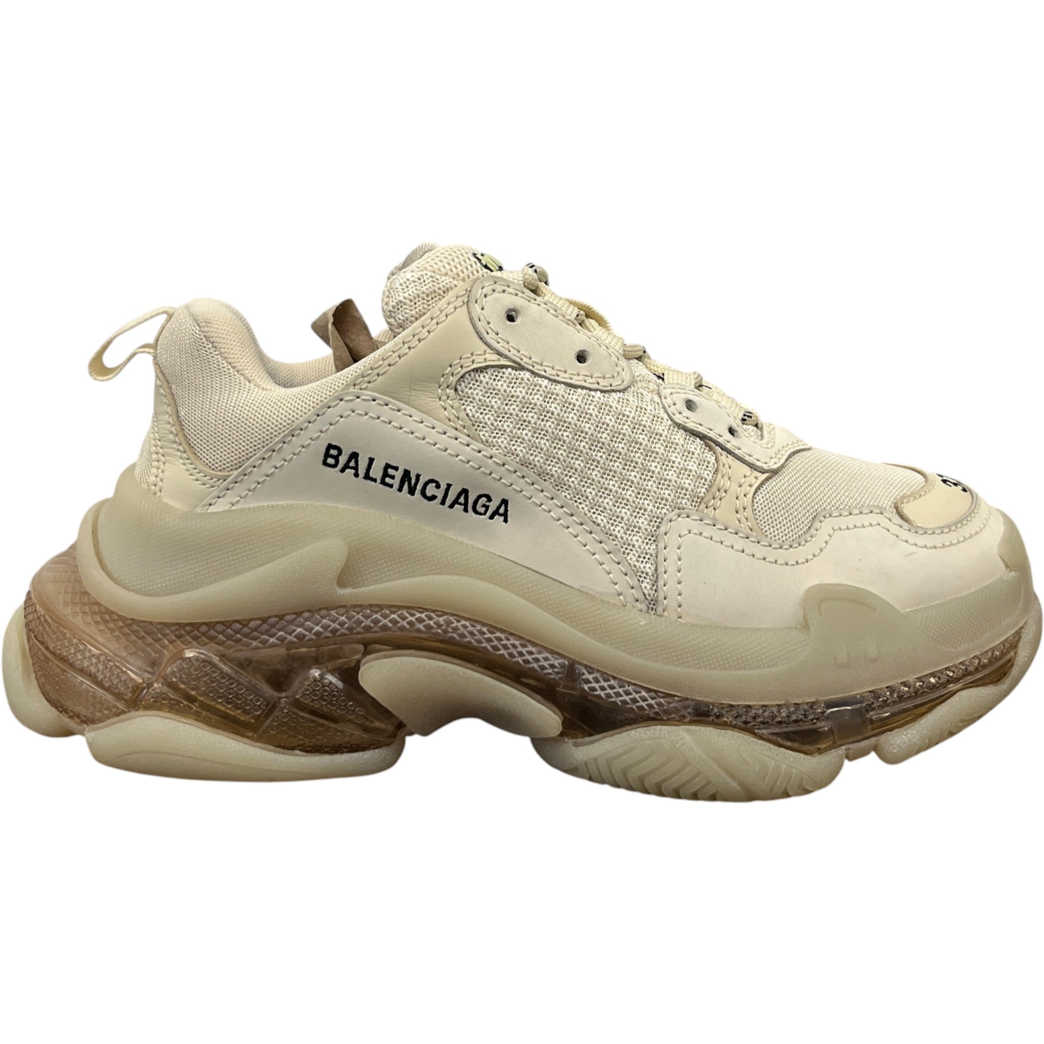 Women's Triple S Low Trainers Beige Size EU 37 / UK 4