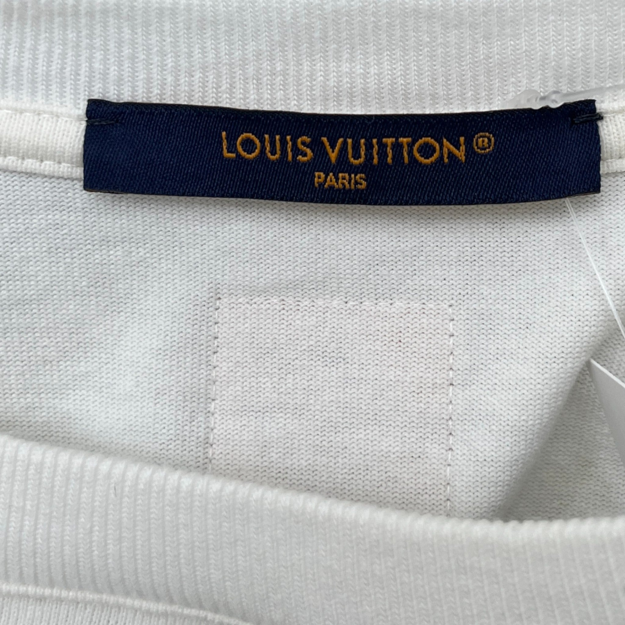 Men's Lovers Embroidered Logo T-Shirt White Size M