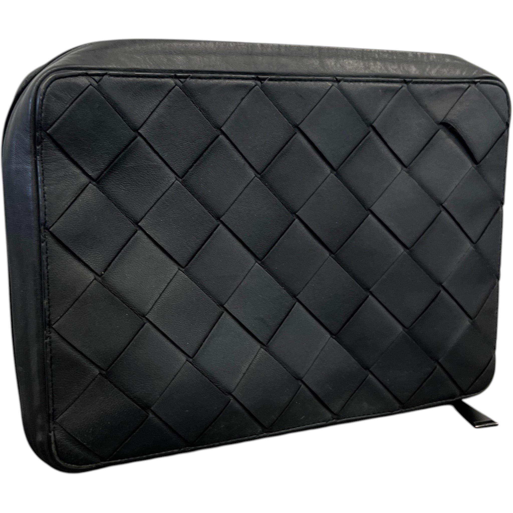 Men's Intrecciato Travel Case Pouch Black