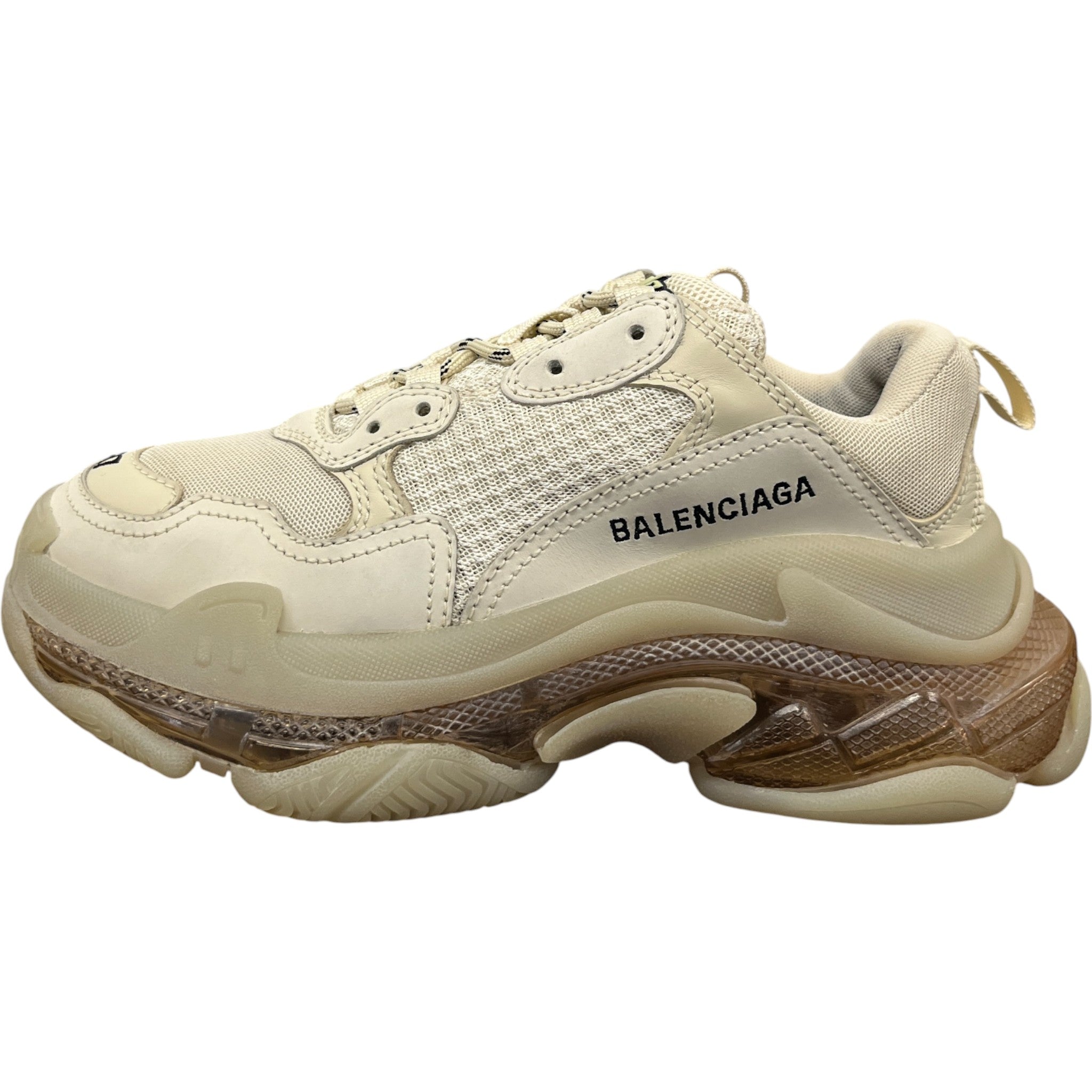 Women's Triple S Low Trainers Beige Size EU 37 / UK 4