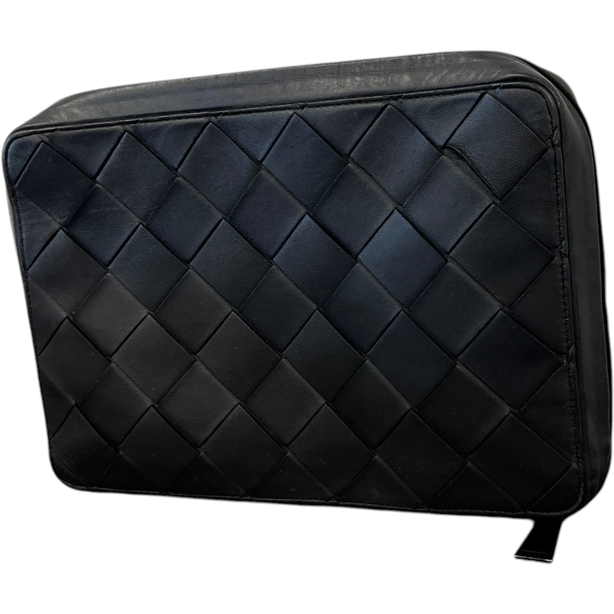 Men's Intrecciato Travel Case Pouch Black