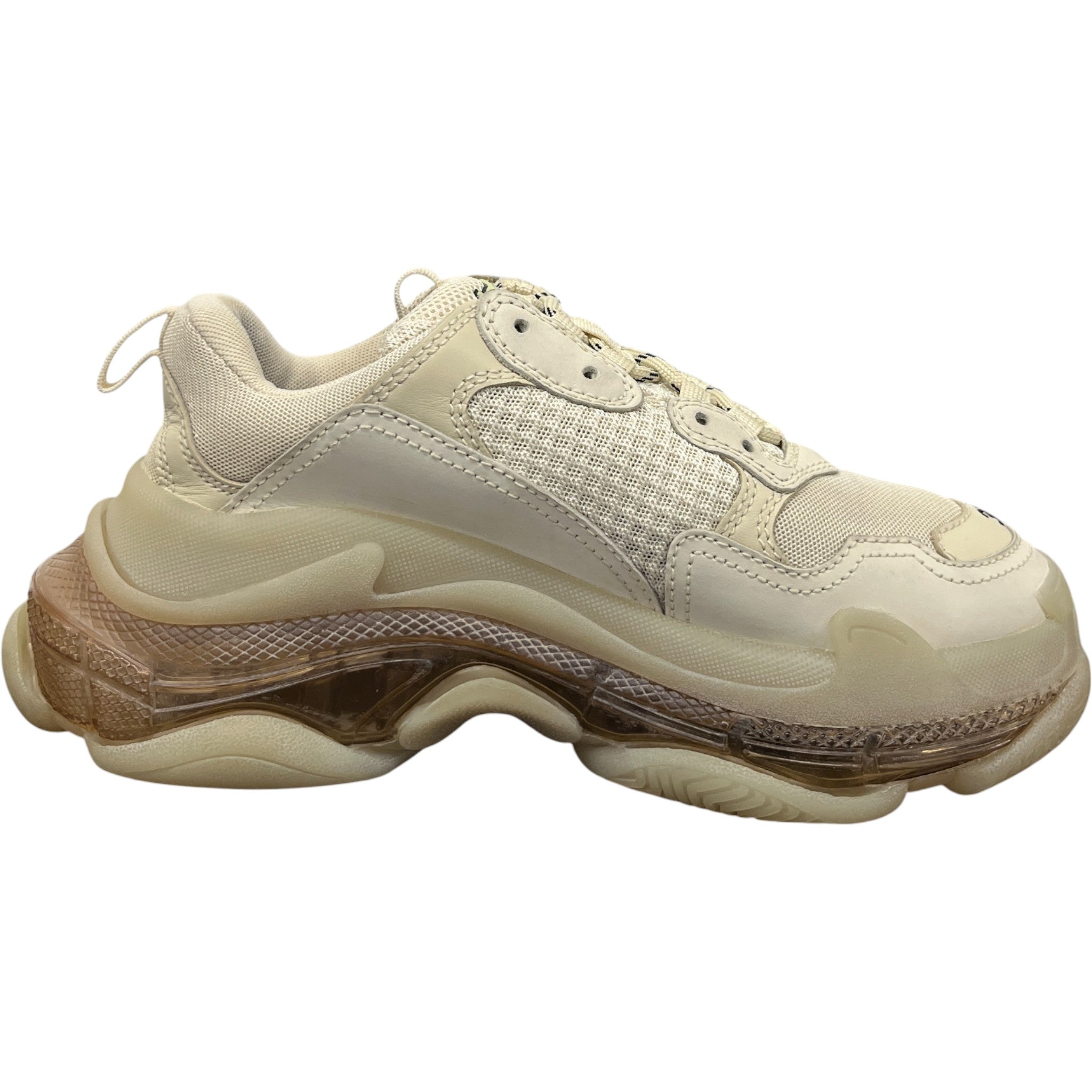 Women's Triple S Low Trainers Beige Size EU 37 / UK 4