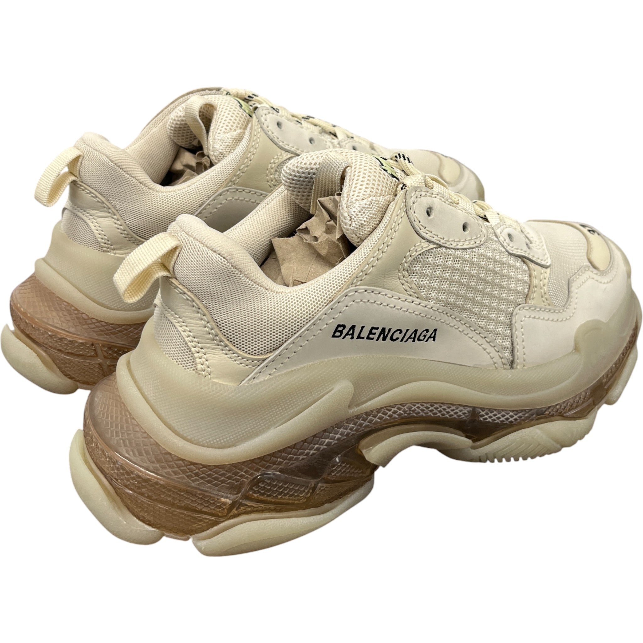Women's Triple S Low Trainers Beige Size EU 37 / UK 4