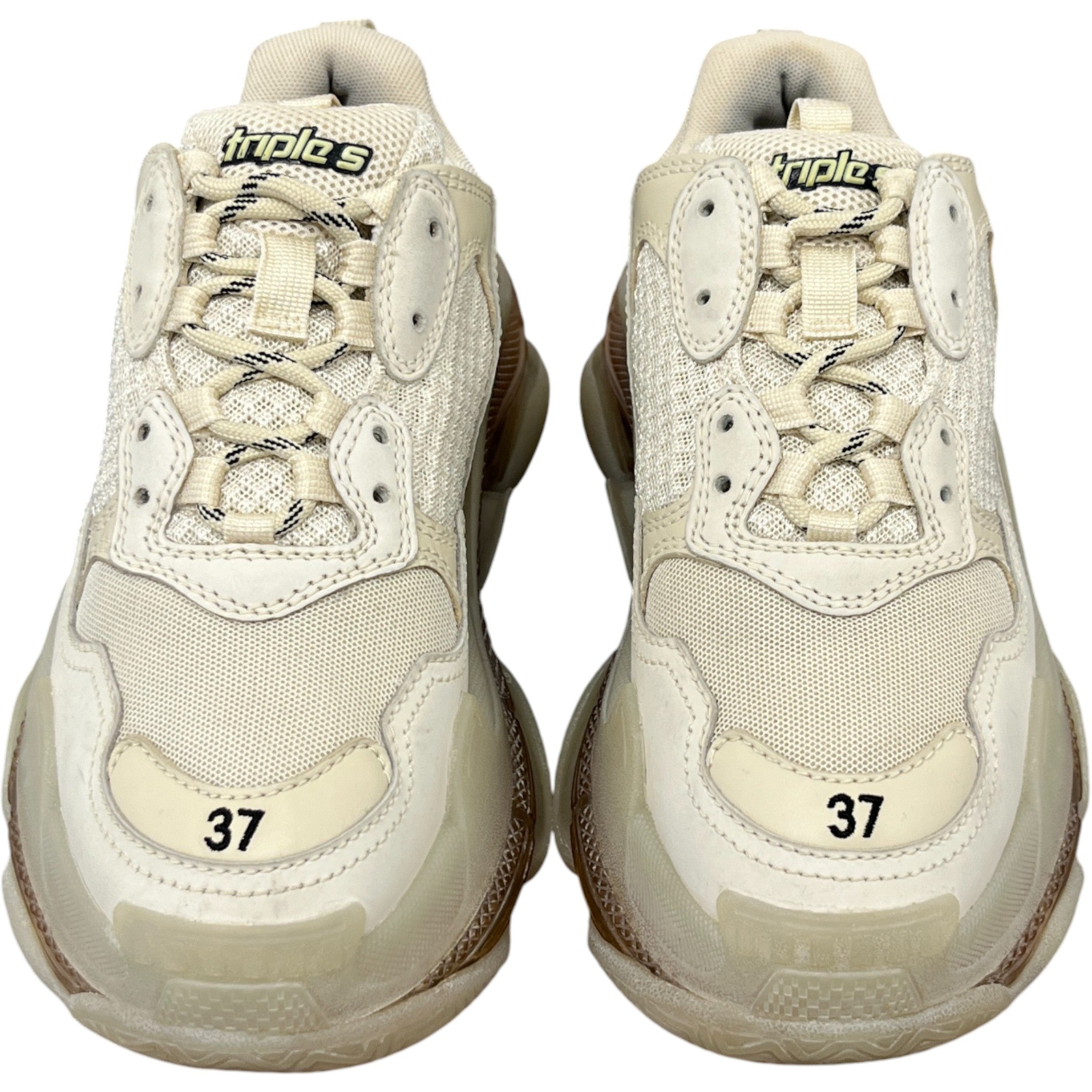 Women's Triple S Low Trainers Beige Size EU 37 / UK 4
