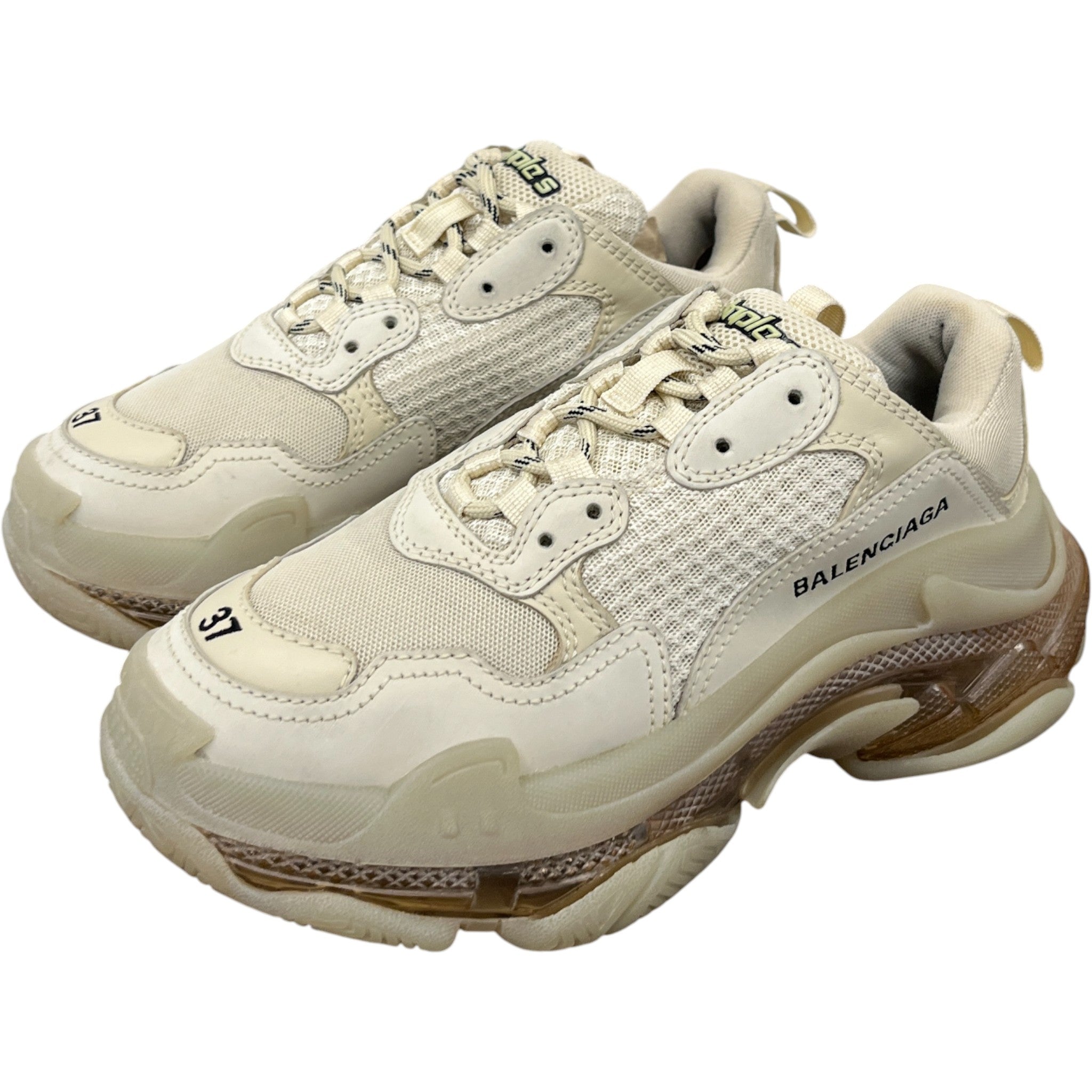 Women's Triple S Low Trainers Beige Size EU 37 / UK 4