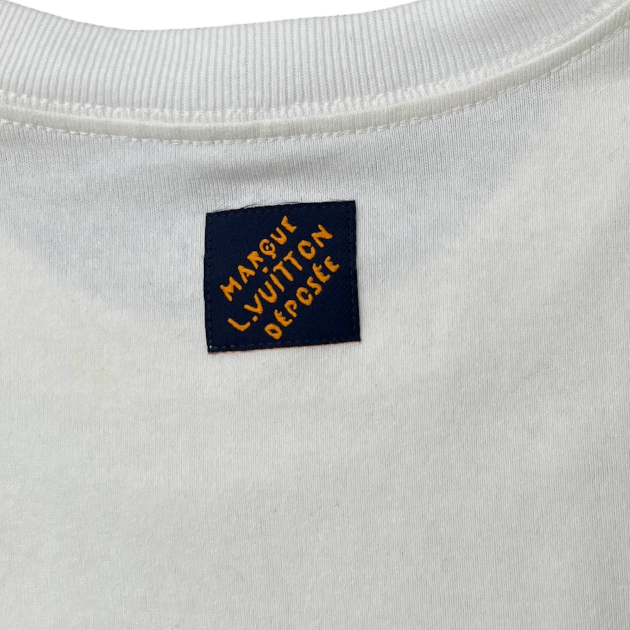 Men's Lovers Embroidered Logo T-Shirt White Size M