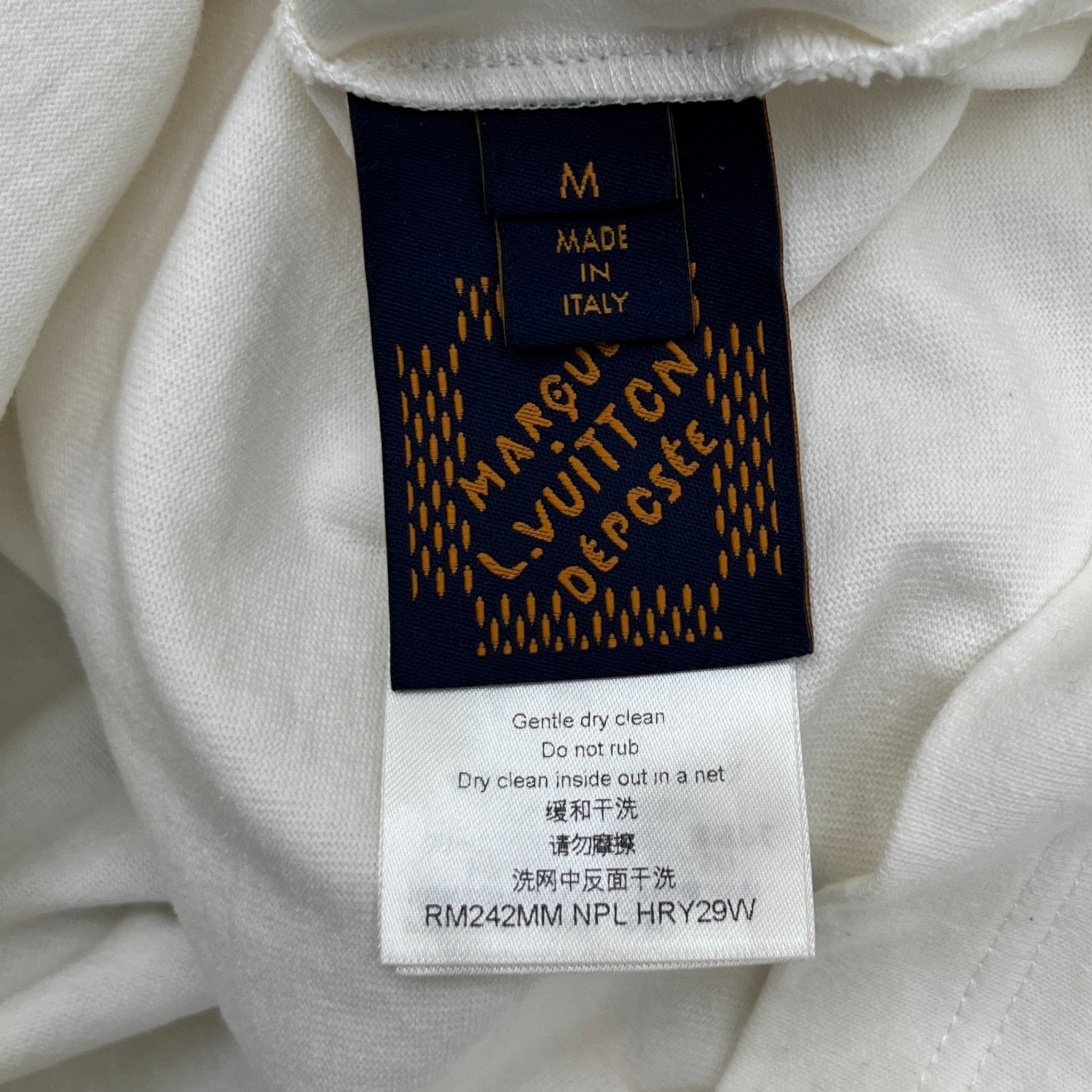 Men's Lovers Embroidered Logo T-Shirt White Size M