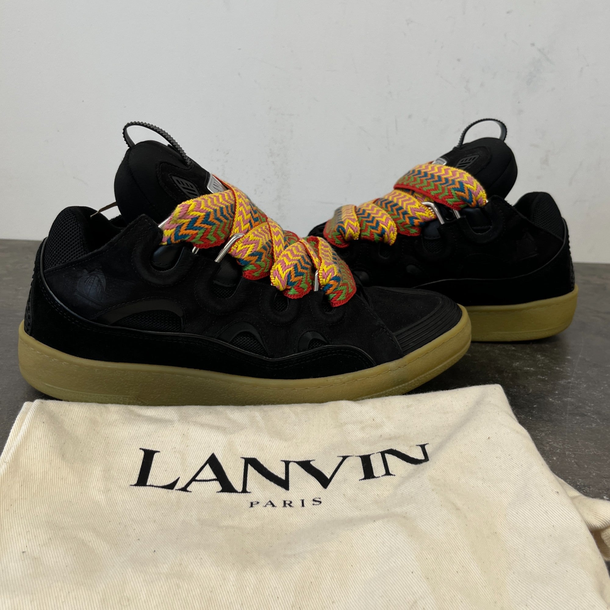 Men's Curb Low Trainers Black Size EU 43 / UK 9