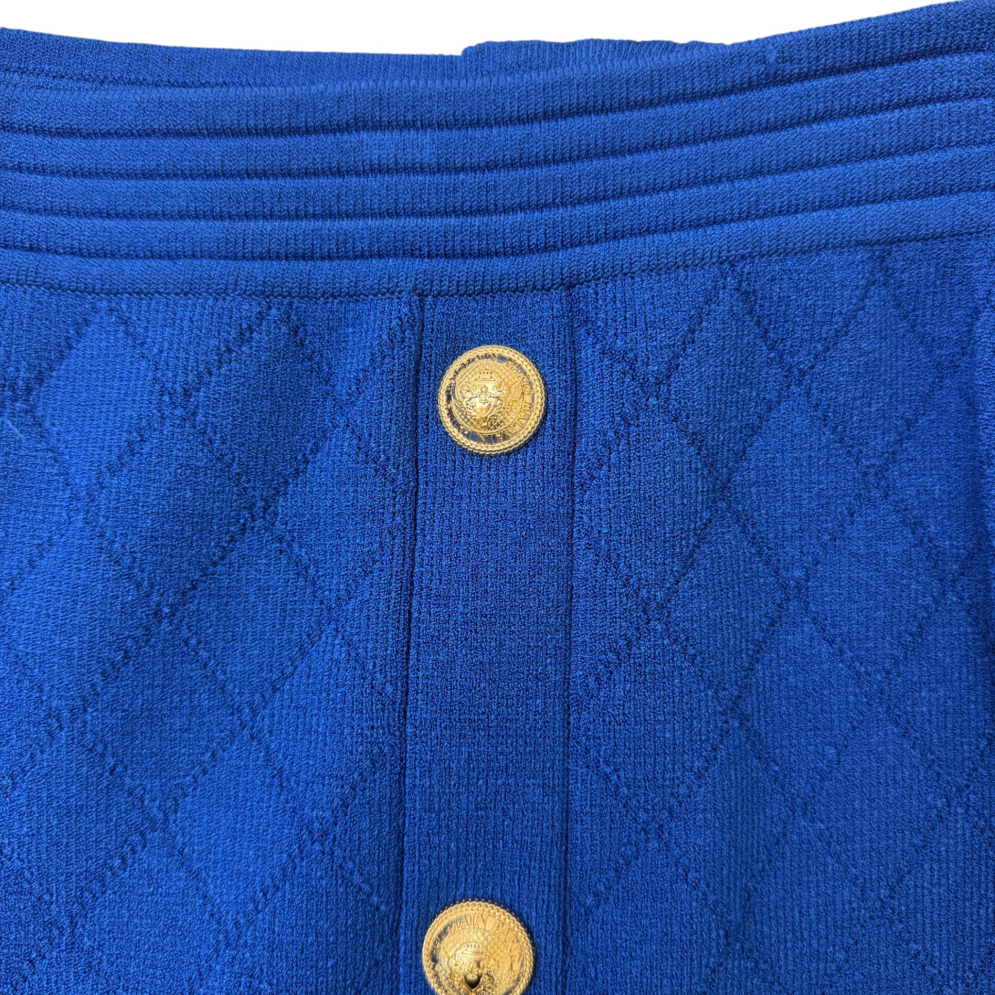 Women's Quilted Pattern Pencil Skirts Blue Size Waist 40"