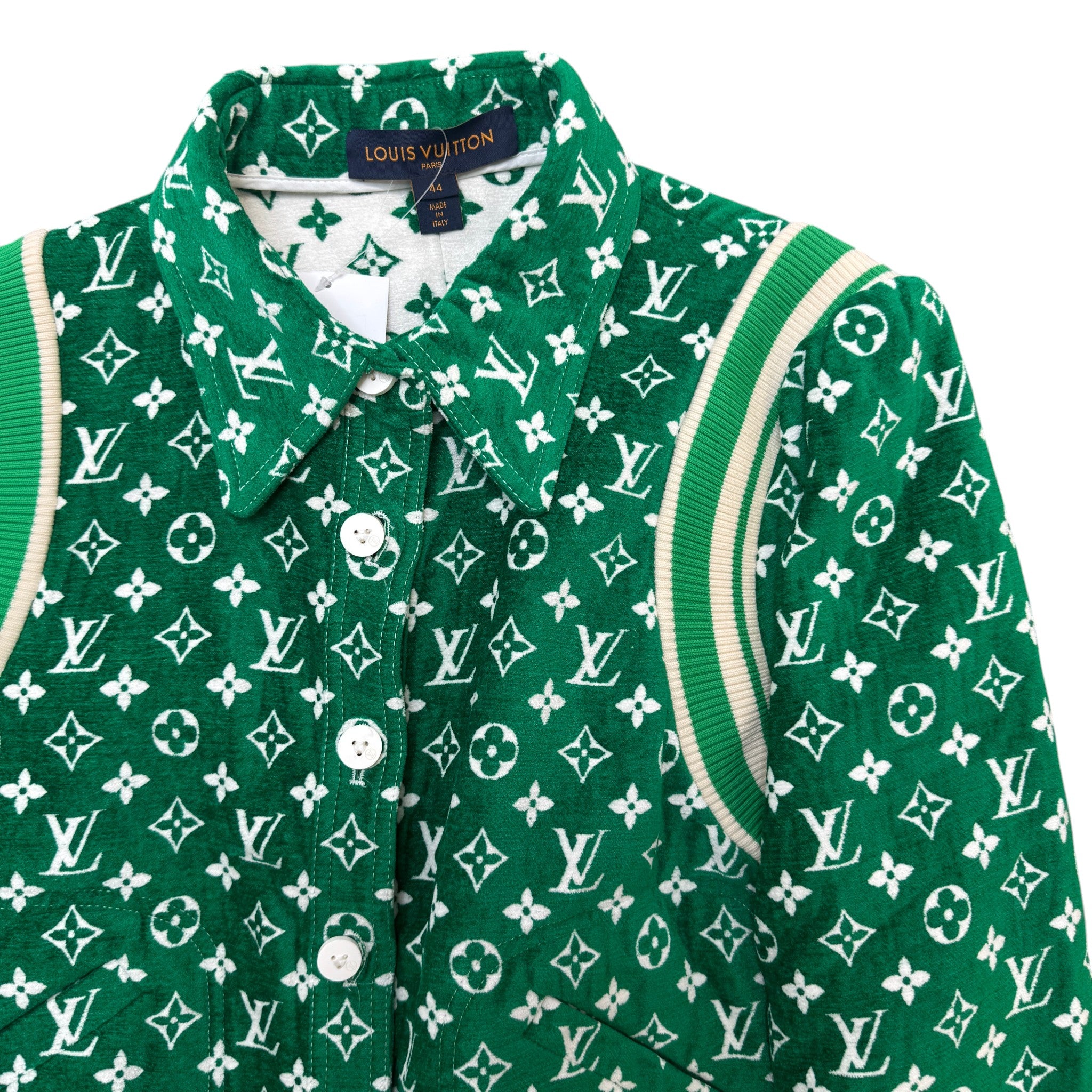 Women's Monogram Toweling Bomber Jacket Green Size 44 / UK 12
