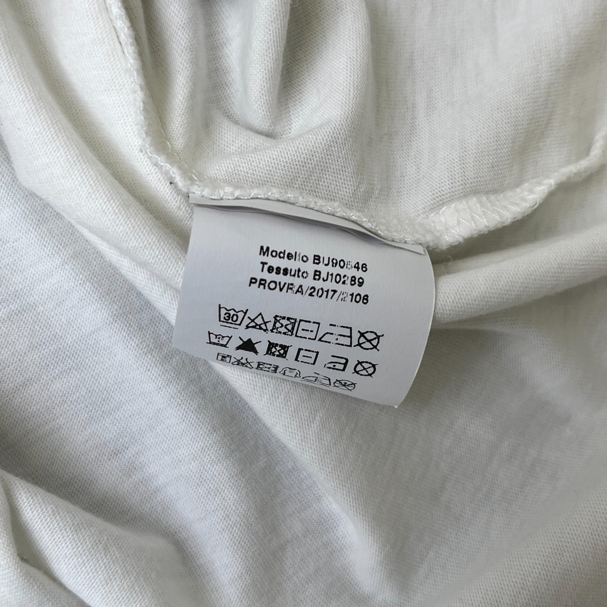 Men's Lions Head Logo Print T-Shirt White Size M