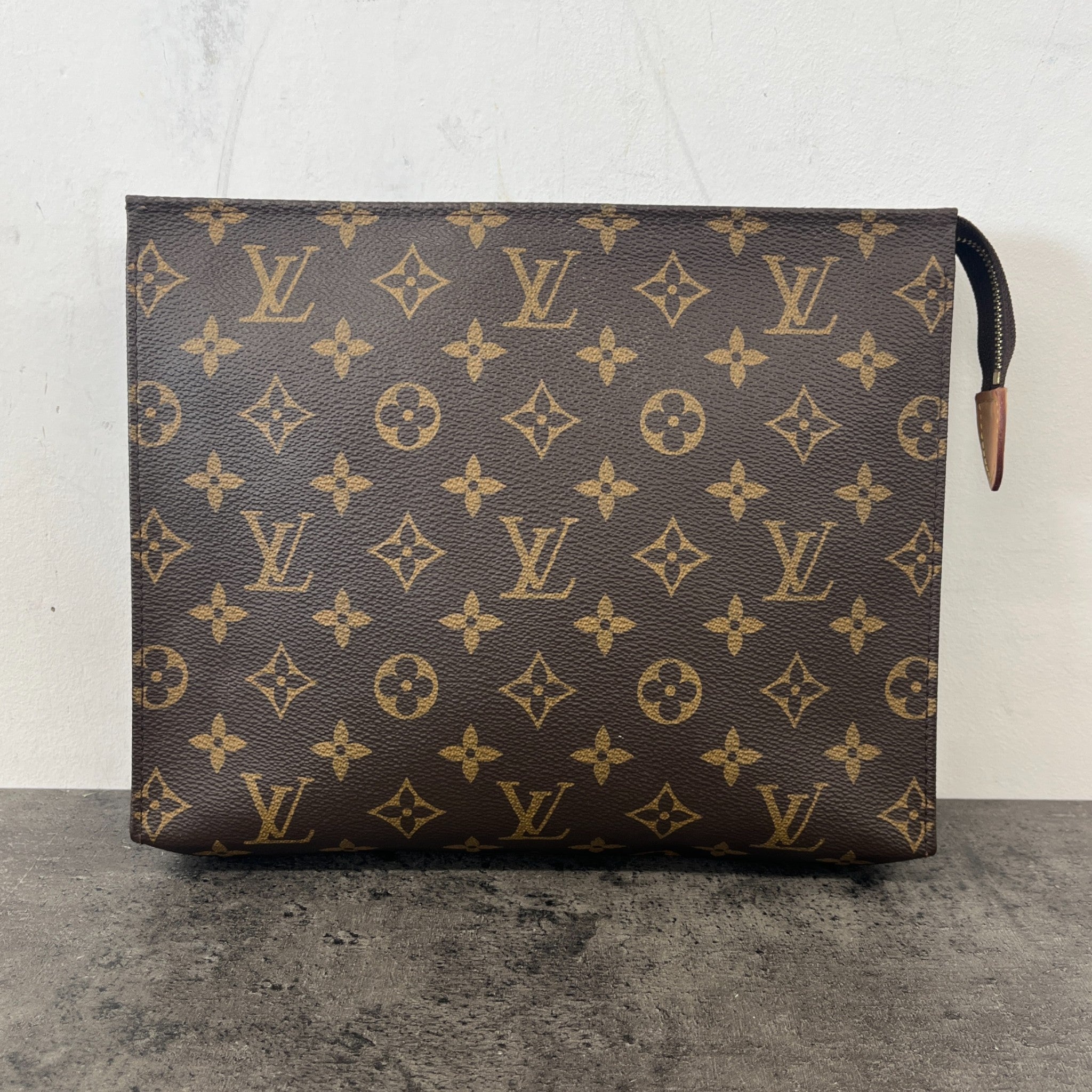 Women's Monogram Canvas 26 Toiletry Pouch Brown