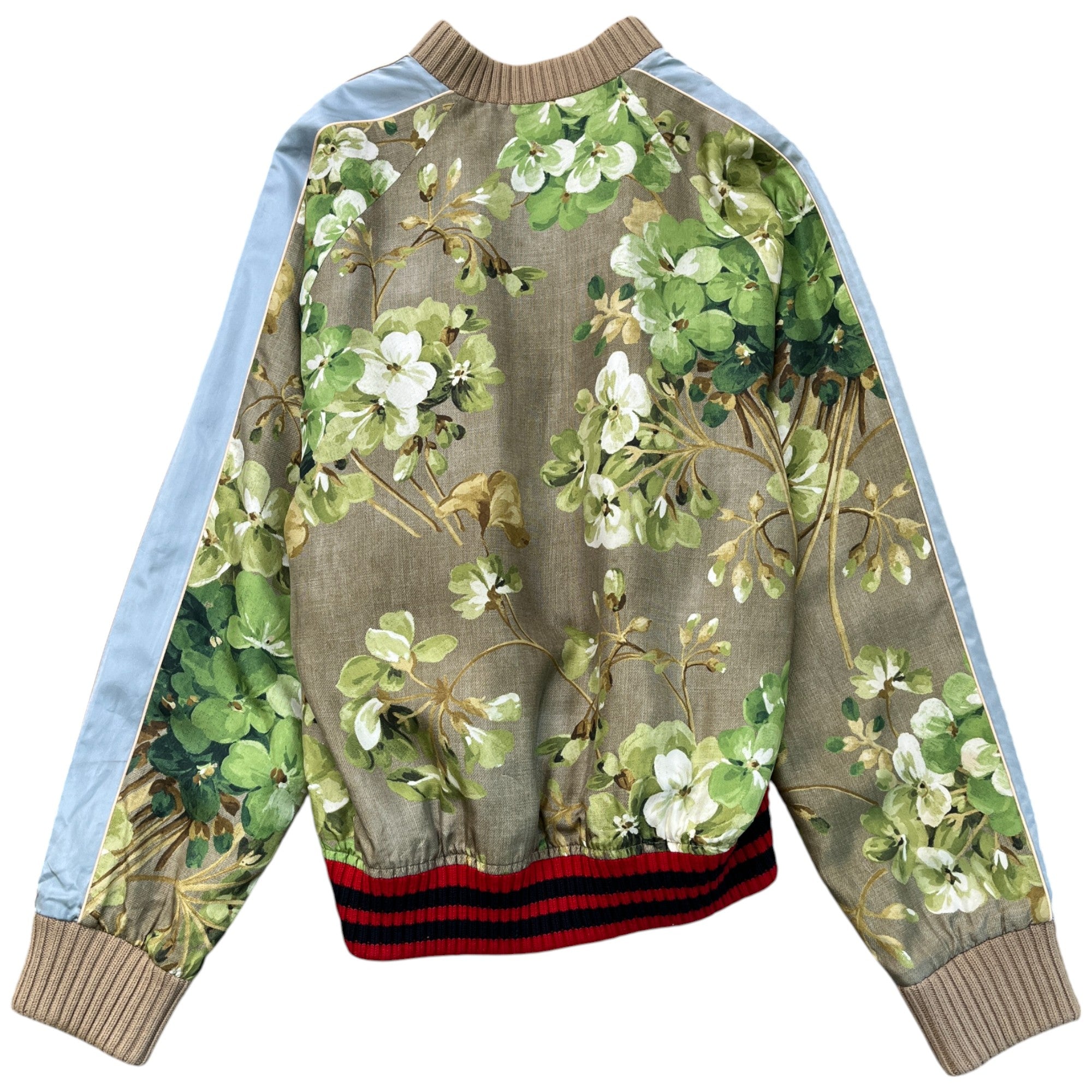 Men's Floral Print Reversible Jacket Green Size IT 54 / XXL