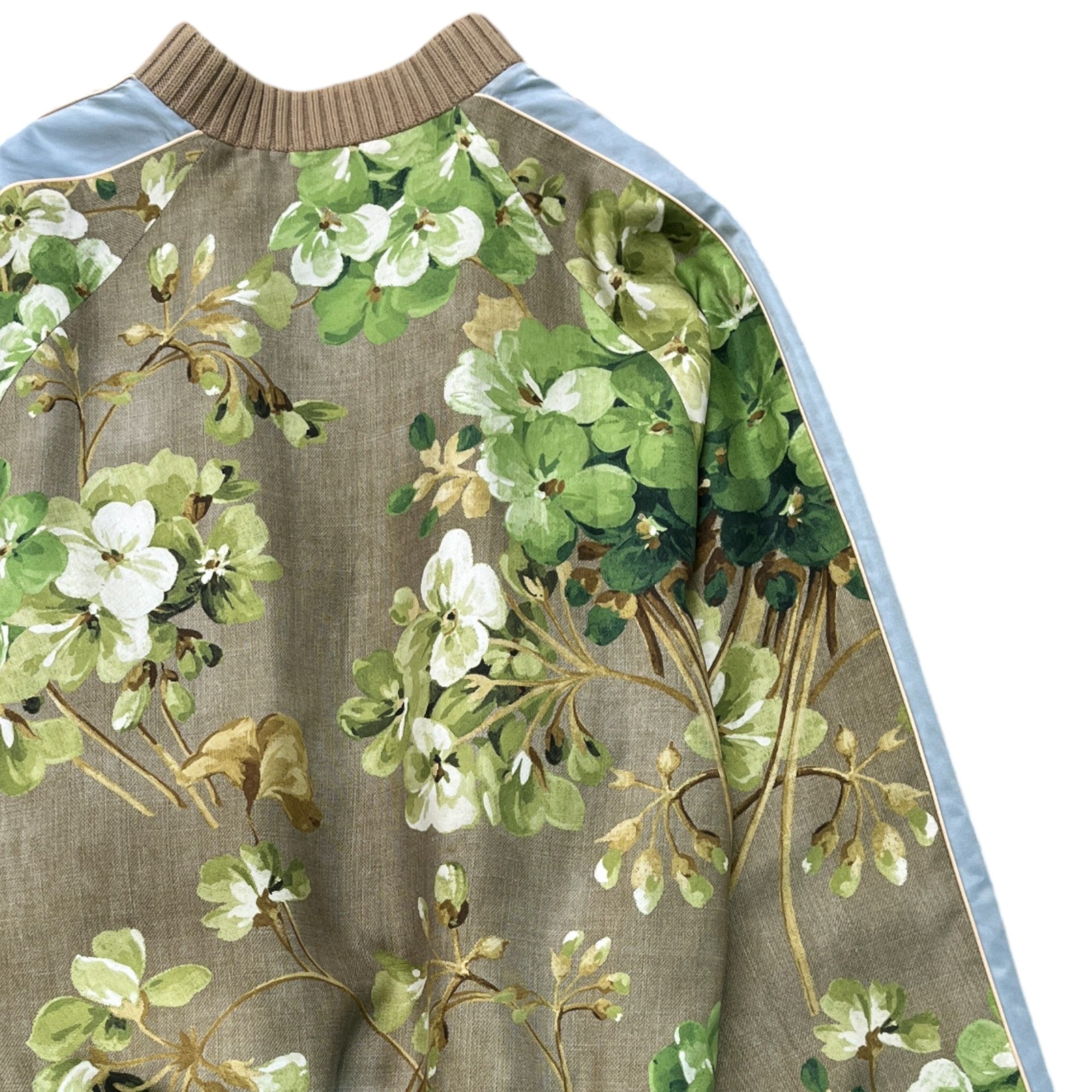 Men's Floral Print Reversible Jacket Green Size IT 54 / XXL