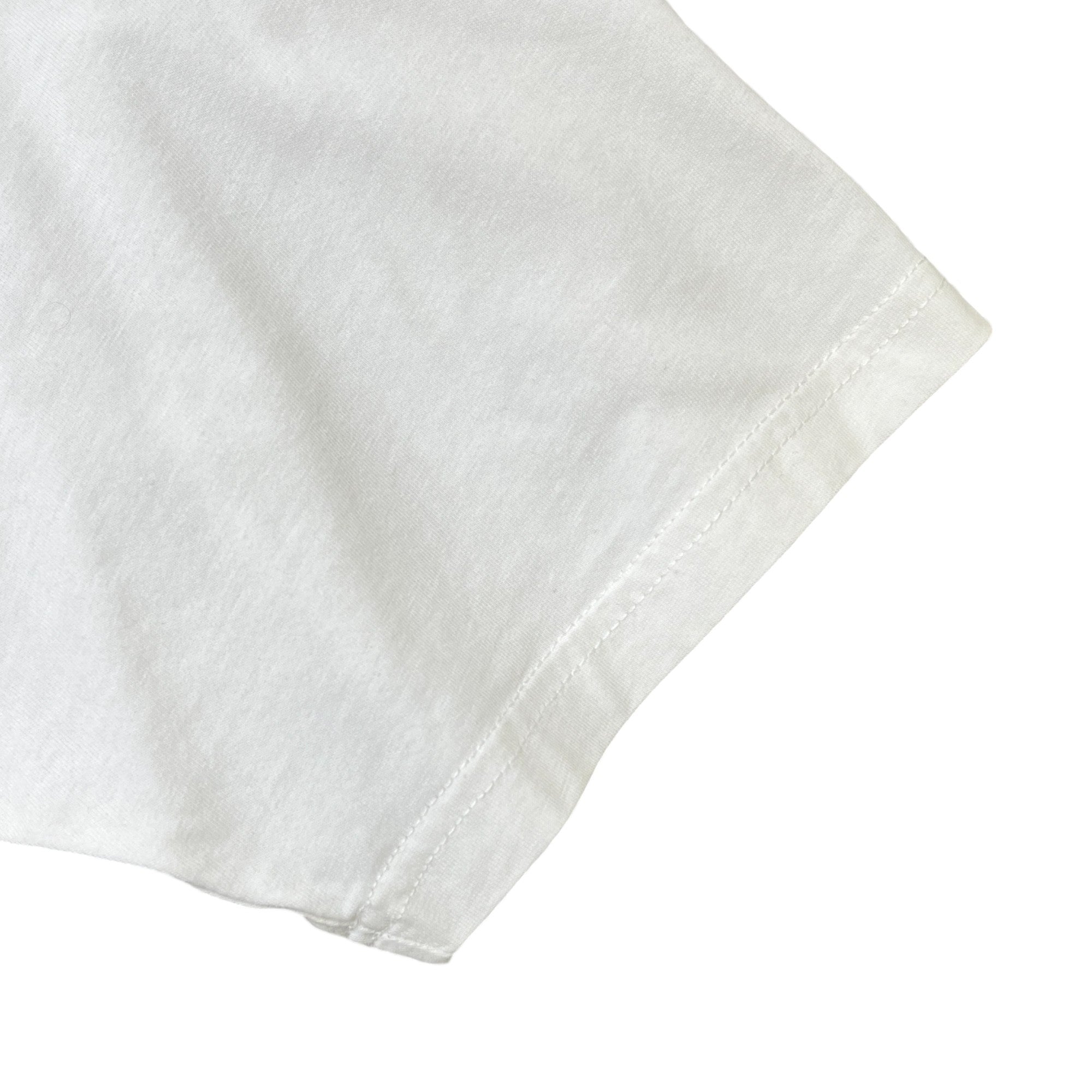 Men's Lions Head Logo Print T-Shirt White Size M