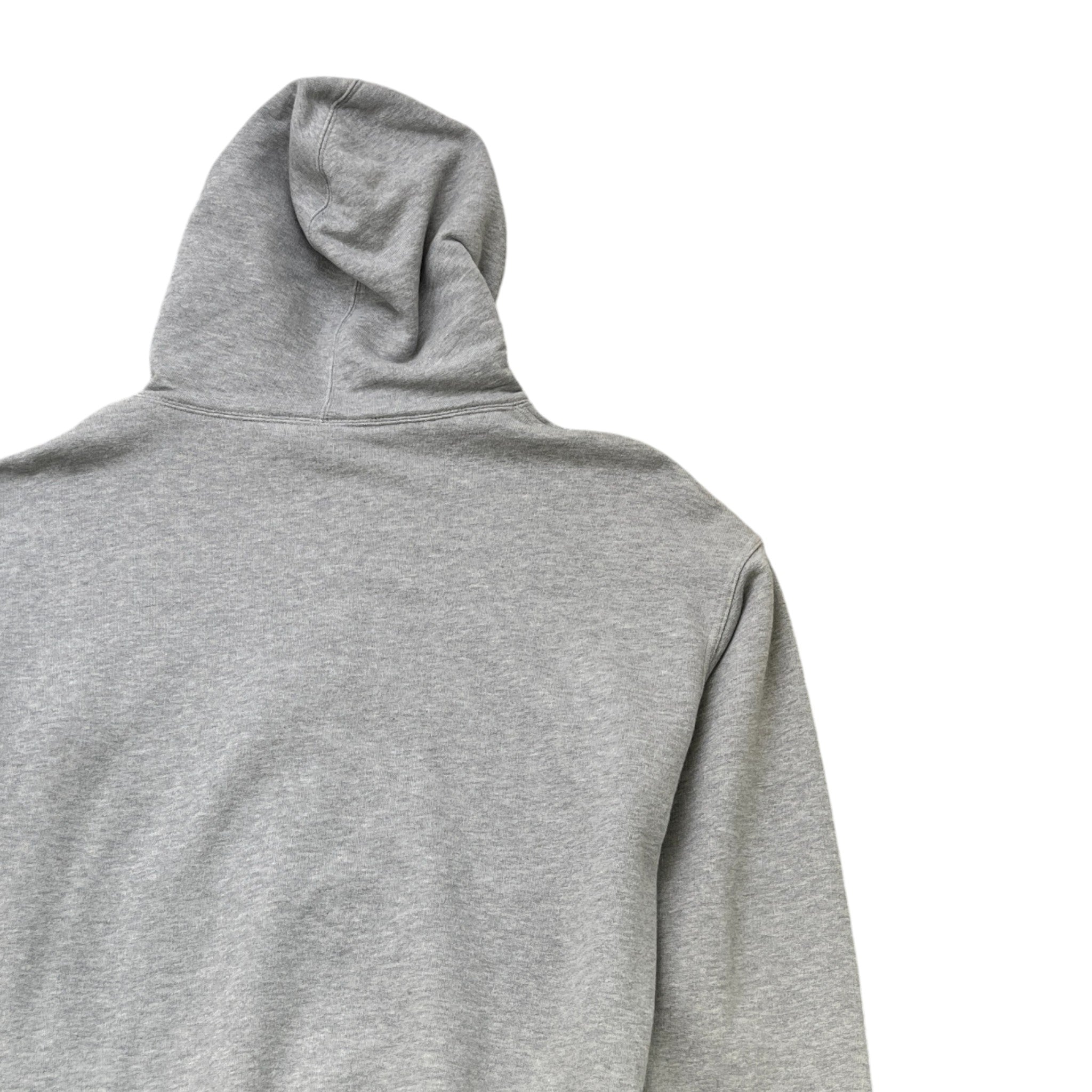 Men's Gg Logo Print Hoodie Grey Size M