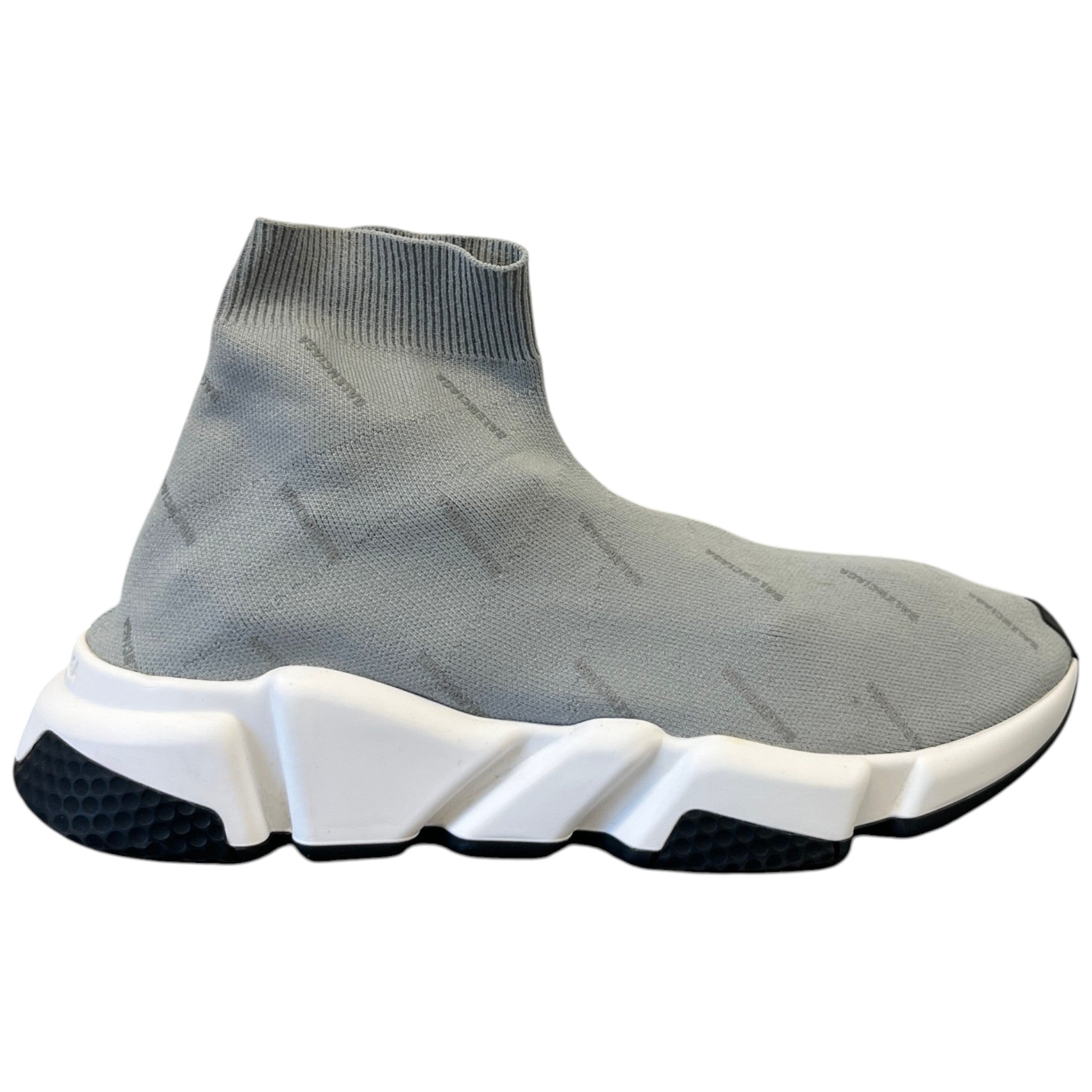 Women's Logo Print Speed Socks High Trainers Grey Size EU 39 / UK 6