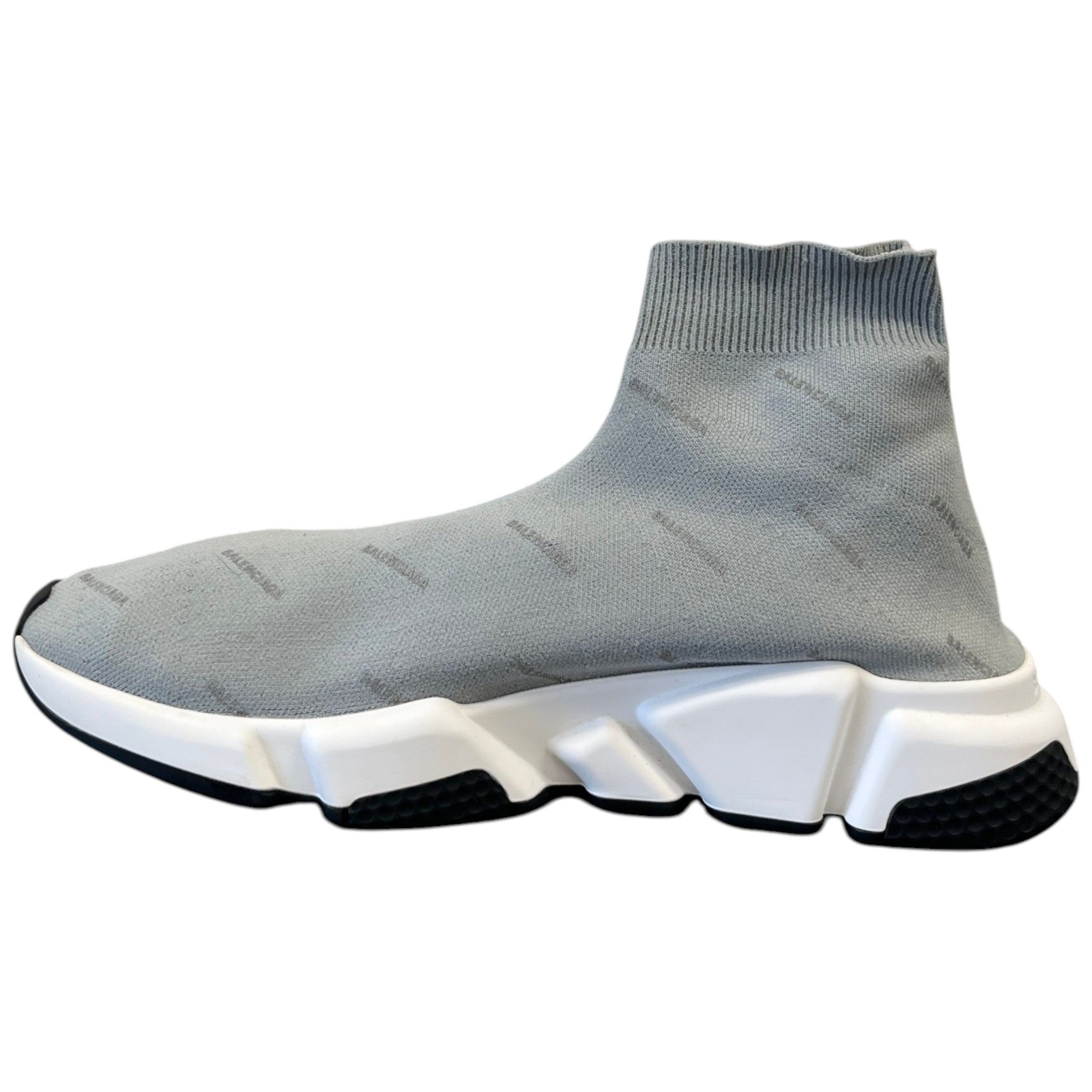 Women's Logo Print Speed Socks High Trainers Grey Size EU 39 / UK 6