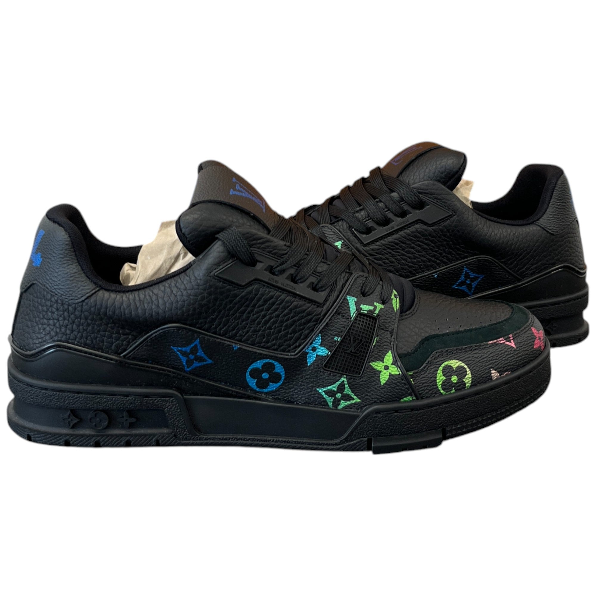Men's Logo Print Rainbow Low Trainers Black Size EU 43 / UK 9