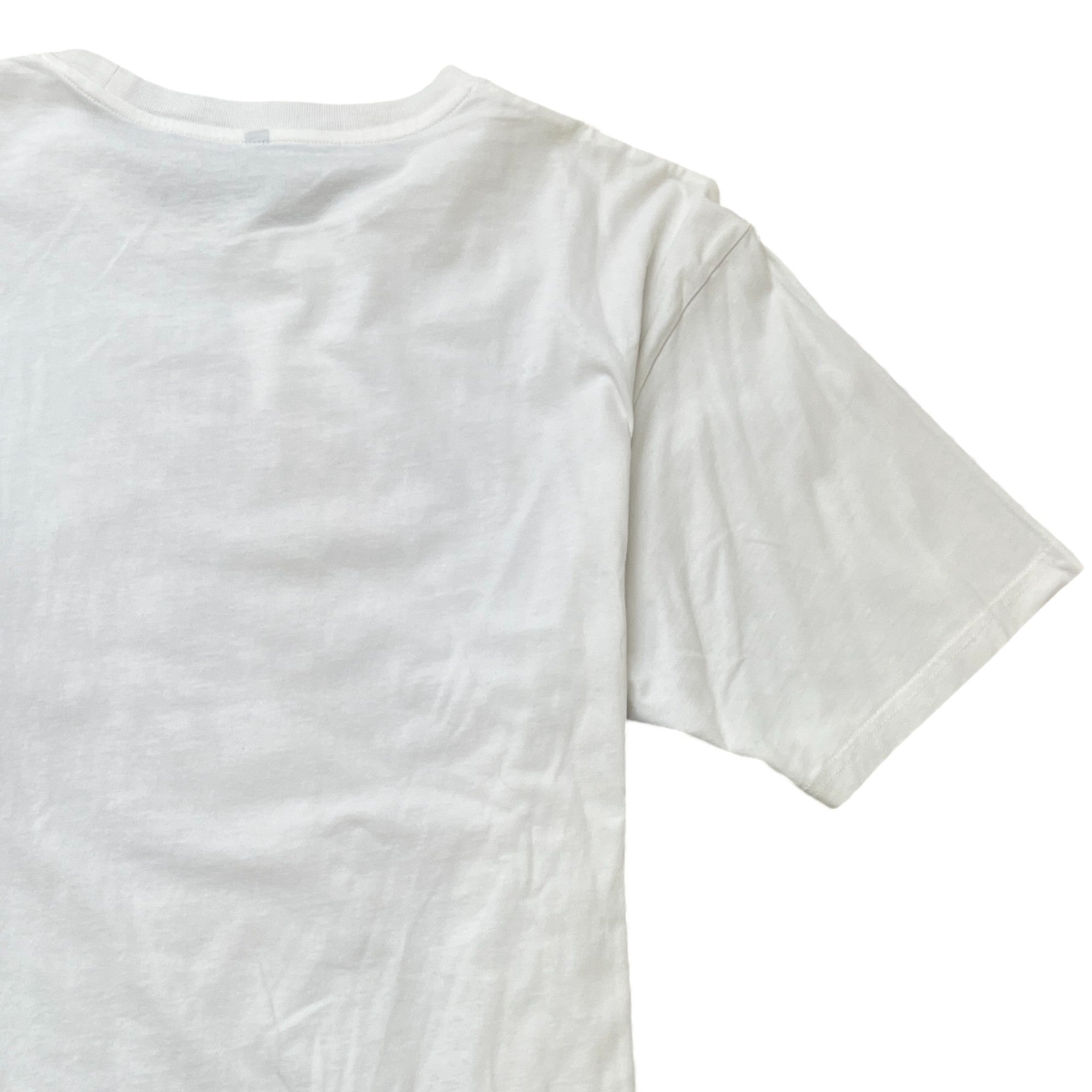 Men's Lions Head Logo Print T-Shirt White Size M