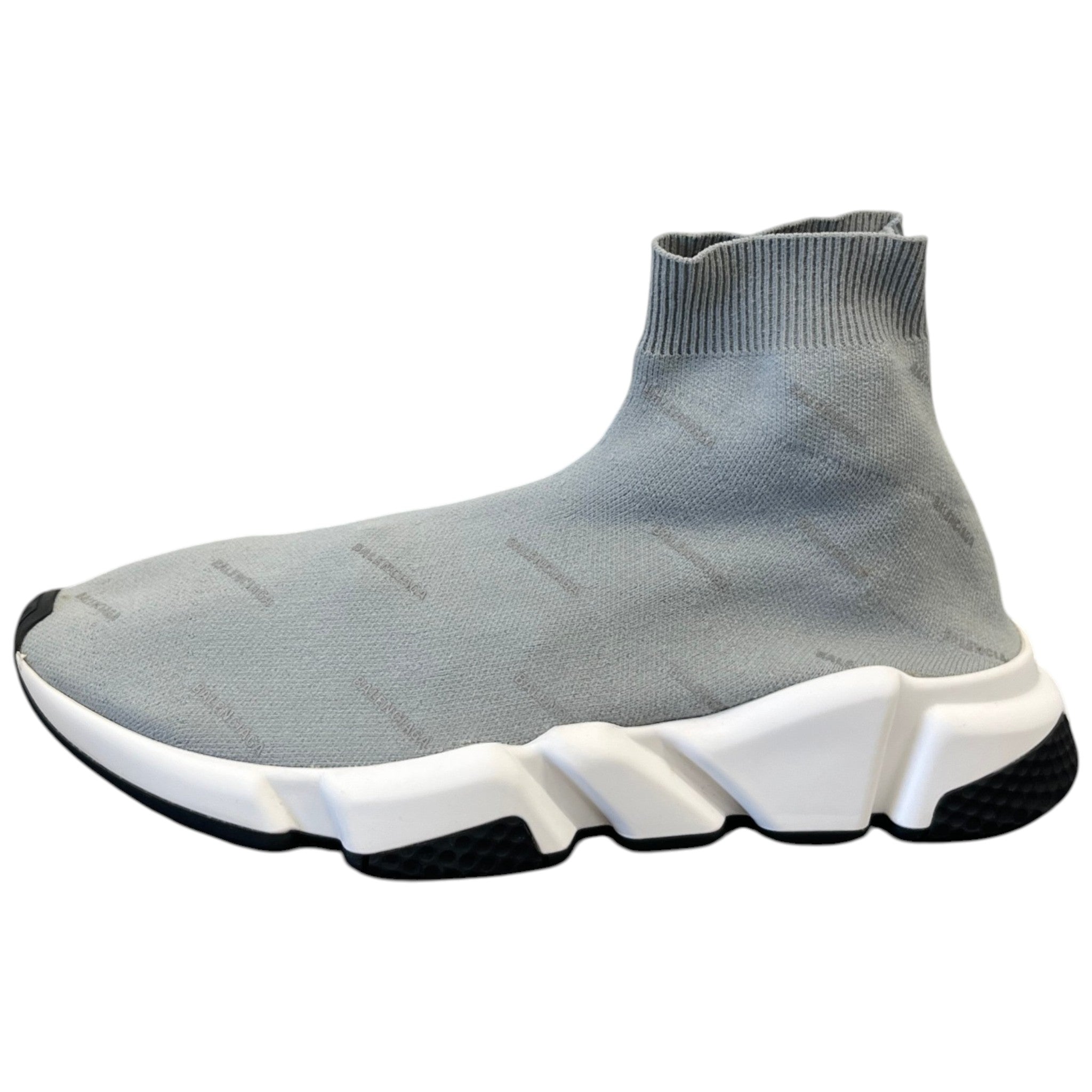 Women's Logo Print Speed Socks High Trainers Grey Size EU 39 / UK 6