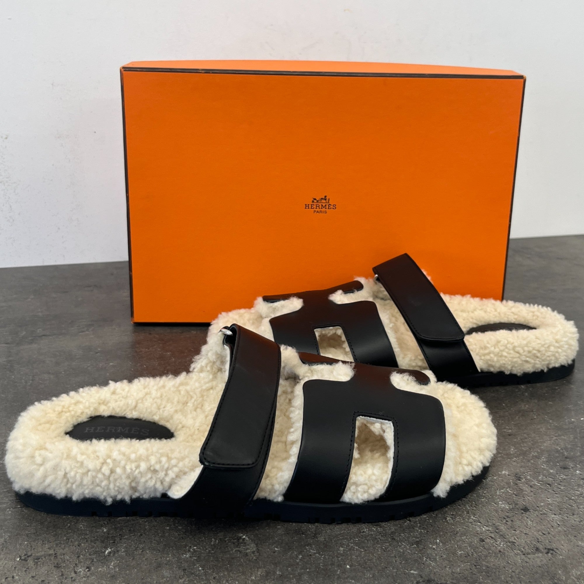 Women's Shearling Chypre Sandals Black Size EU 39.5 / UK 6.5