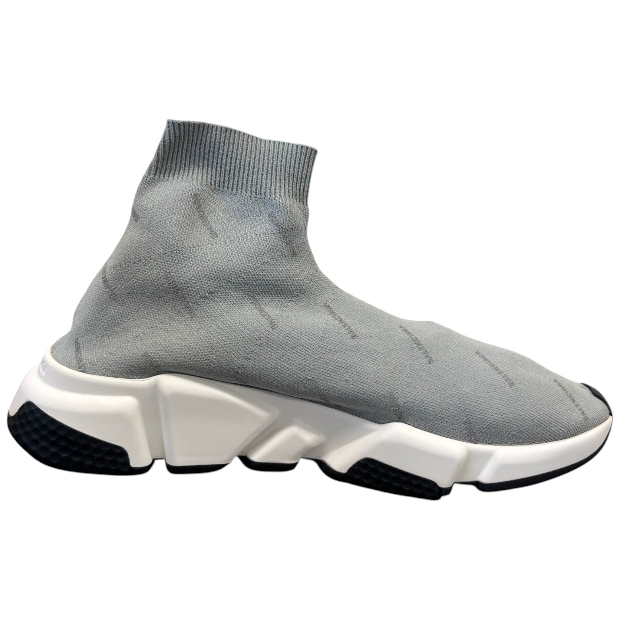 Women's Logo Print Speed Socks High Trainers Grey Size EU 39 / UK 6