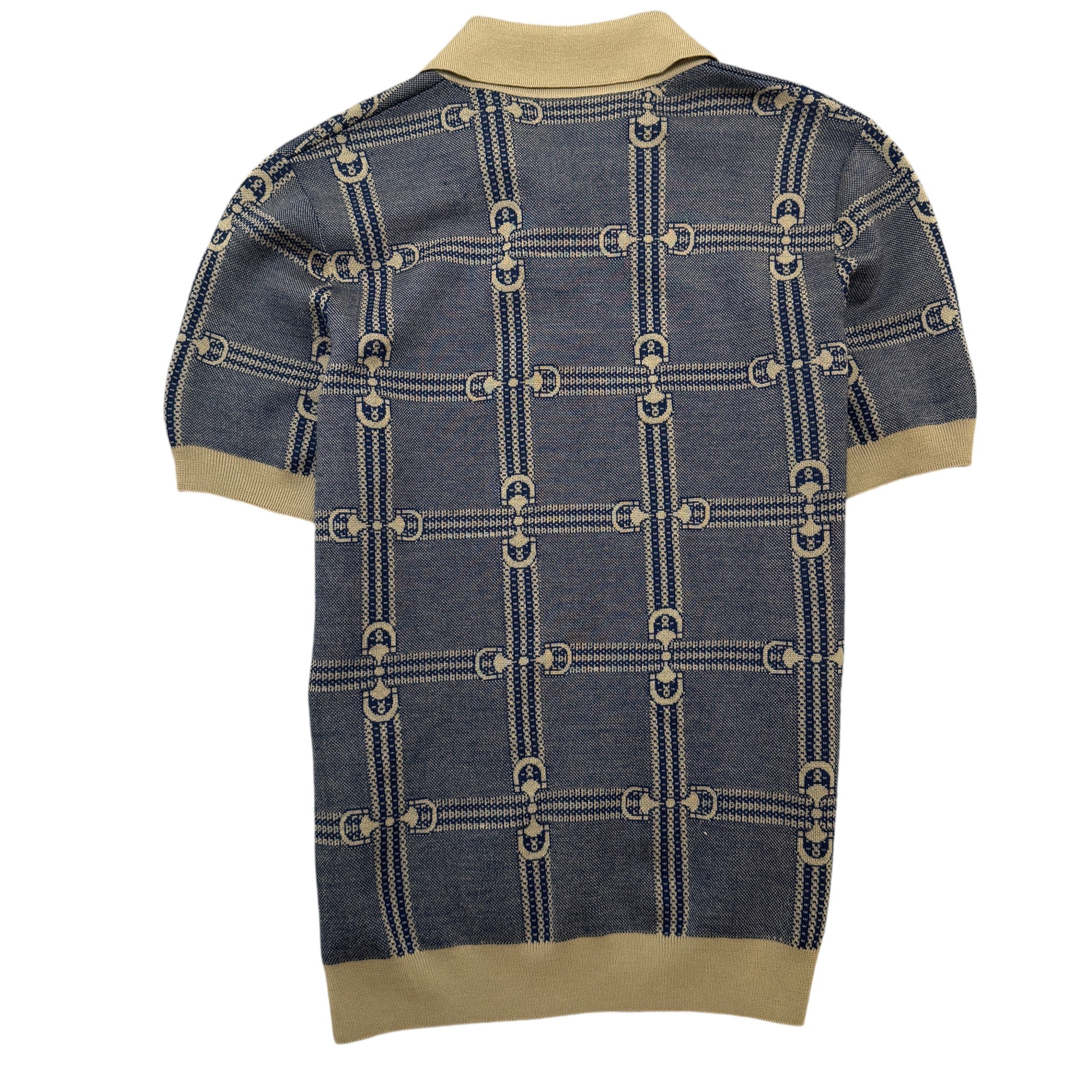 Men's Horsebit Polo Shirt Beige Size S