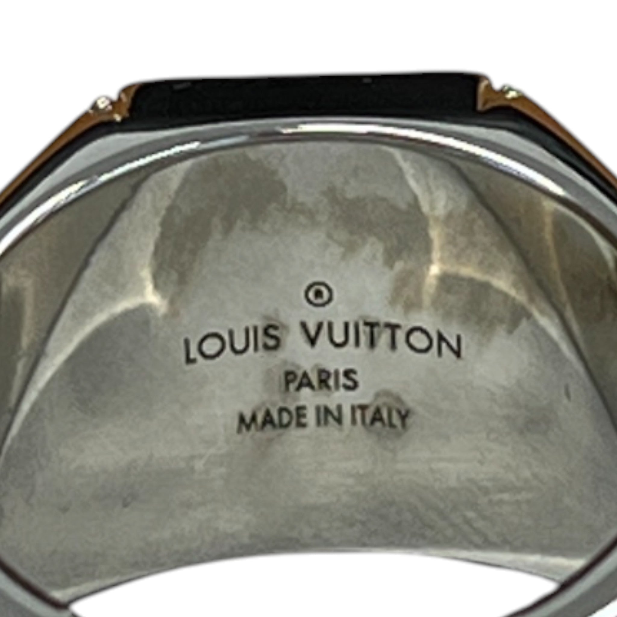 Men's Monogram Signet Ring Silver Size M