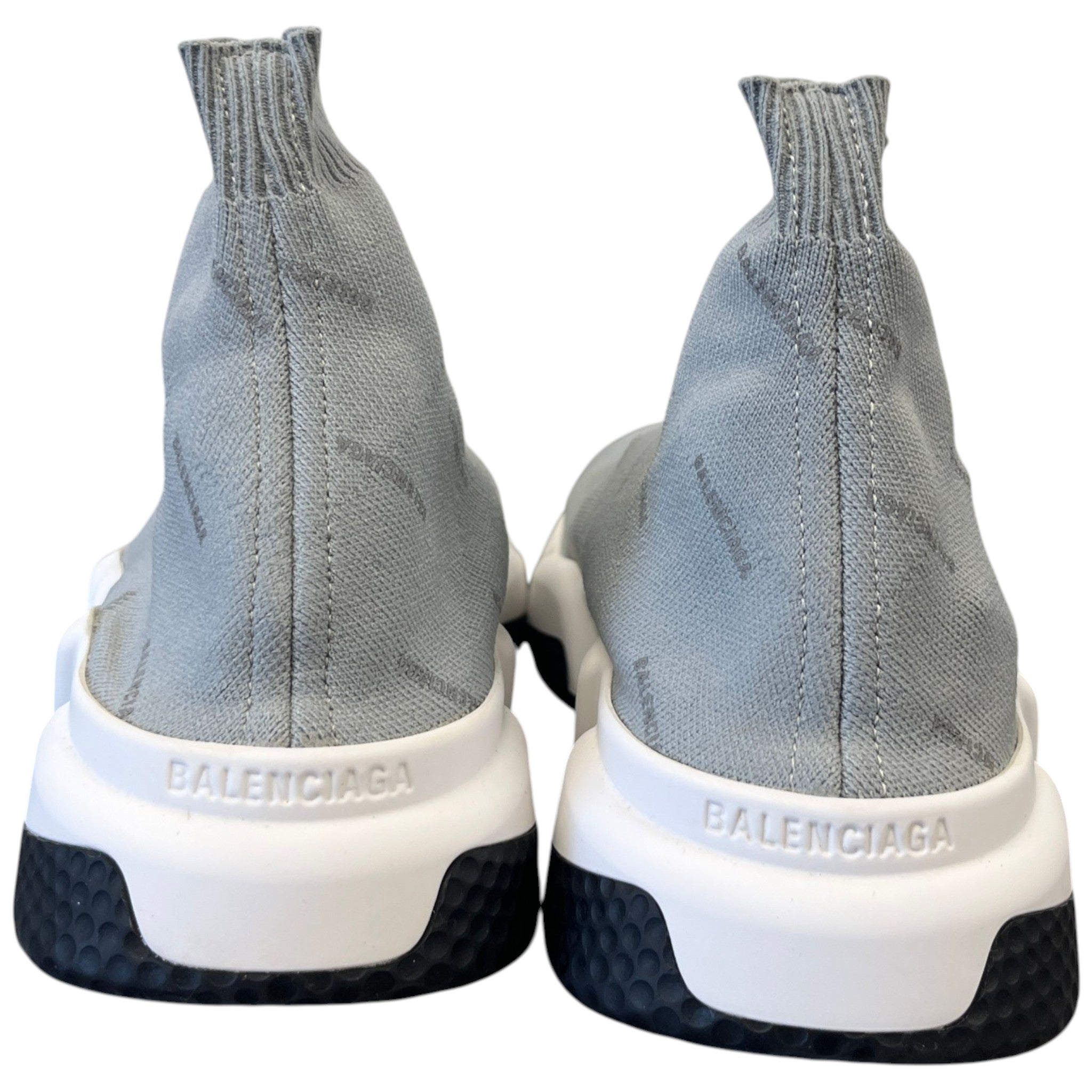 Women's Logo Print Speed Socks High Trainers Grey Size EU 39 / UK 6