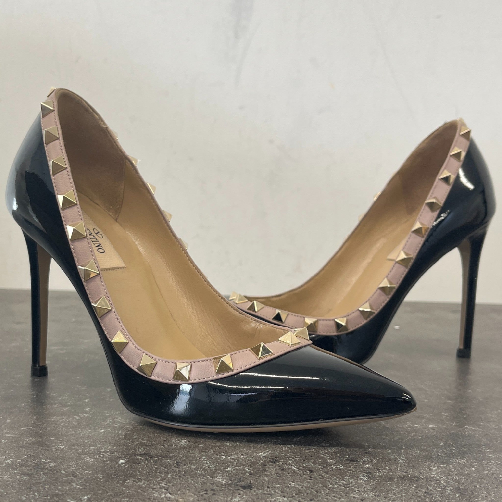 Women's Rockstud Heels Black Size EU 36.5 / UK 3.5