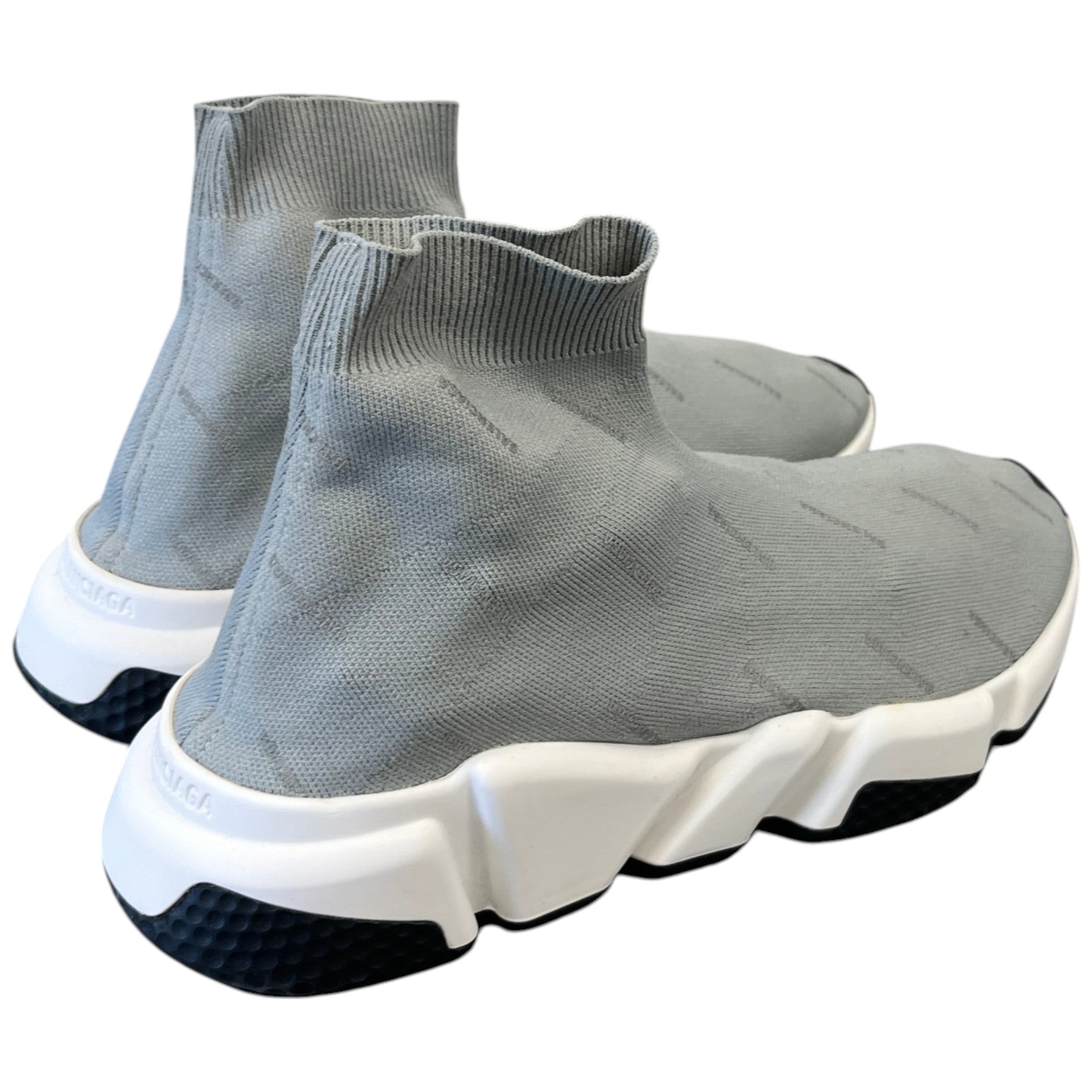 Women's Logo Print Speed Socks High Trainers Grey Size EU 39 / UK 6