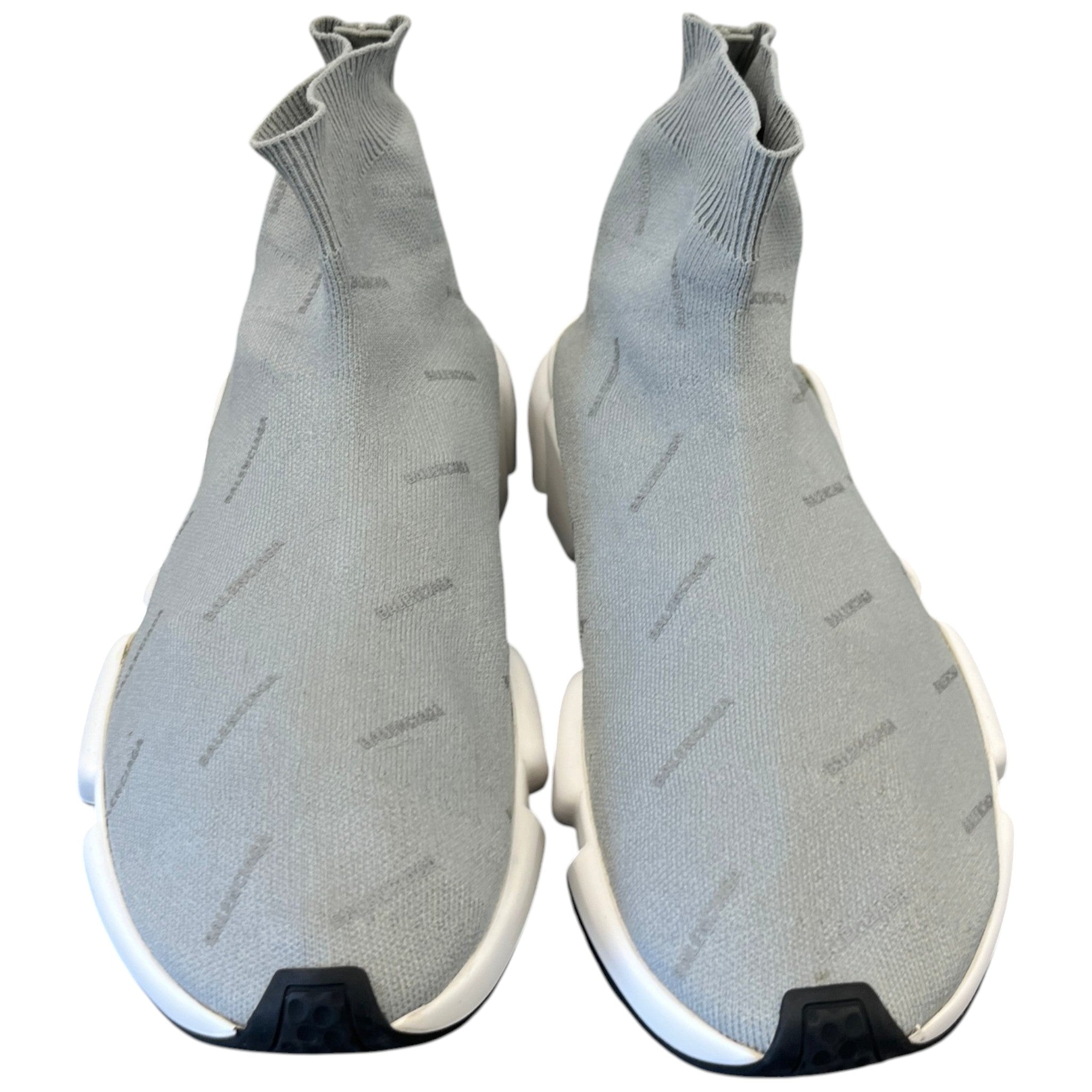 Women's Logo Print Speed Socks High Trainers Grey Size EU 39 / UK 6