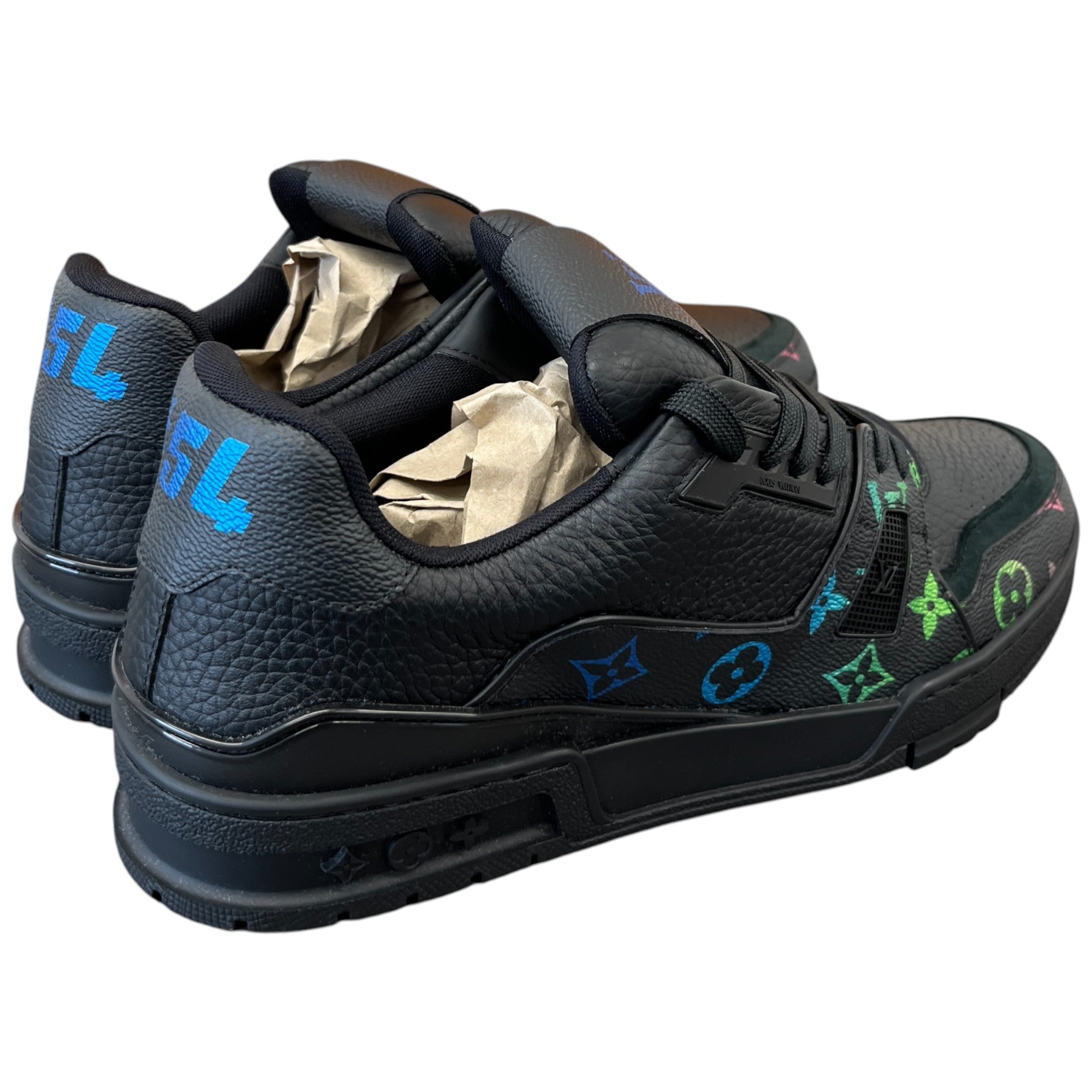 Men's Logo Print Rainbow Low Trainers Black Size EU 43 / UK 9