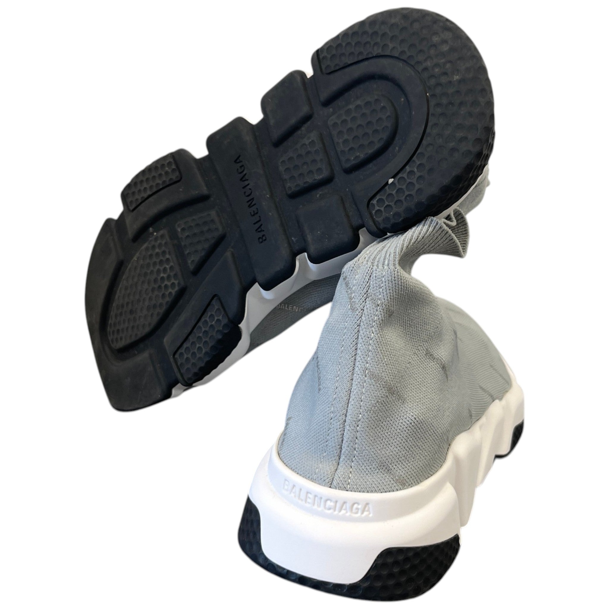 Women's Logo Print Speed Socks High Trainers Grey Size EU 39 / UK 6