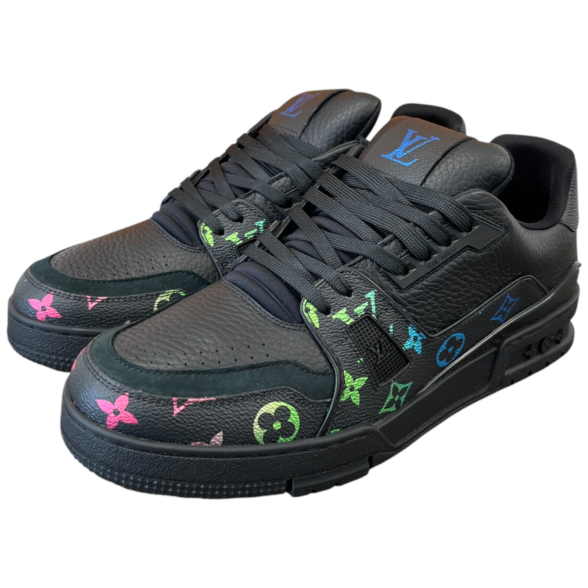 Men's Logo Print Rainbow Low Trainers Black Size EU 43 / UK 9