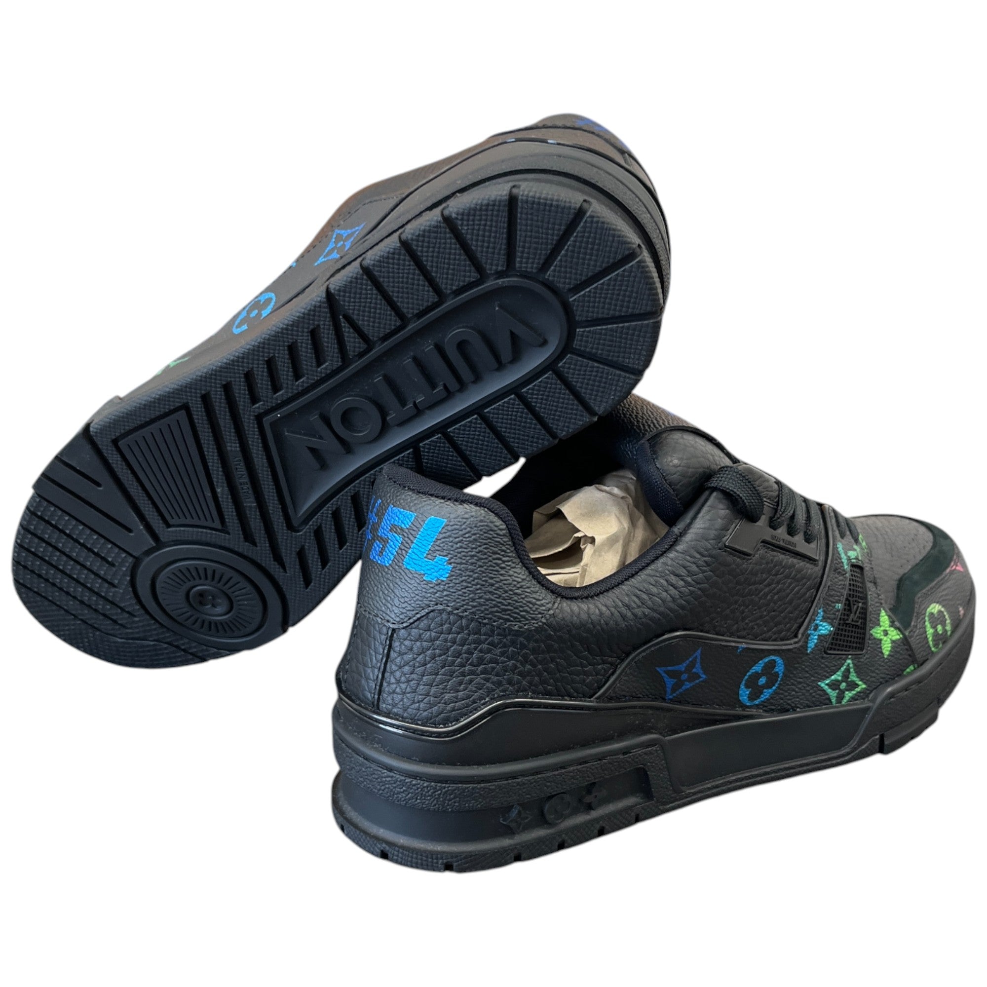 Men's Logo Print Rainbow Low Trainers Black Size EU 43 / UK 9