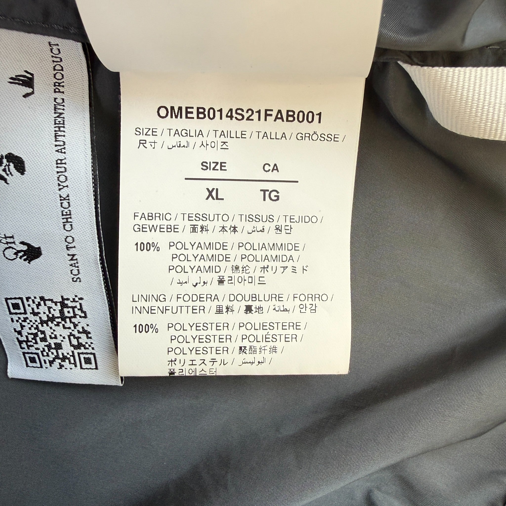 Men's Logo Windbreaker Black Size XL