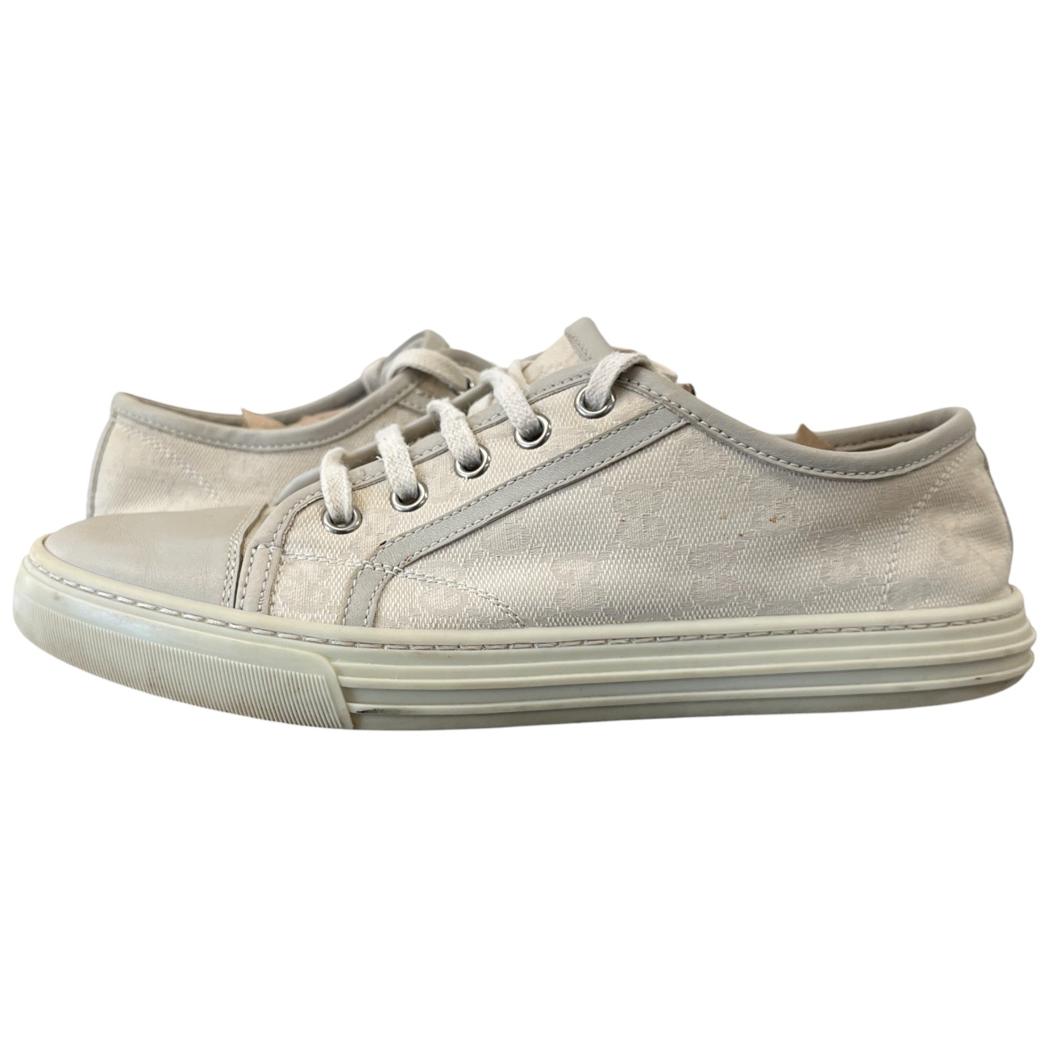Women's Gg Canvas Low Trainers Grey Size EU 36.5 / UK 3.5