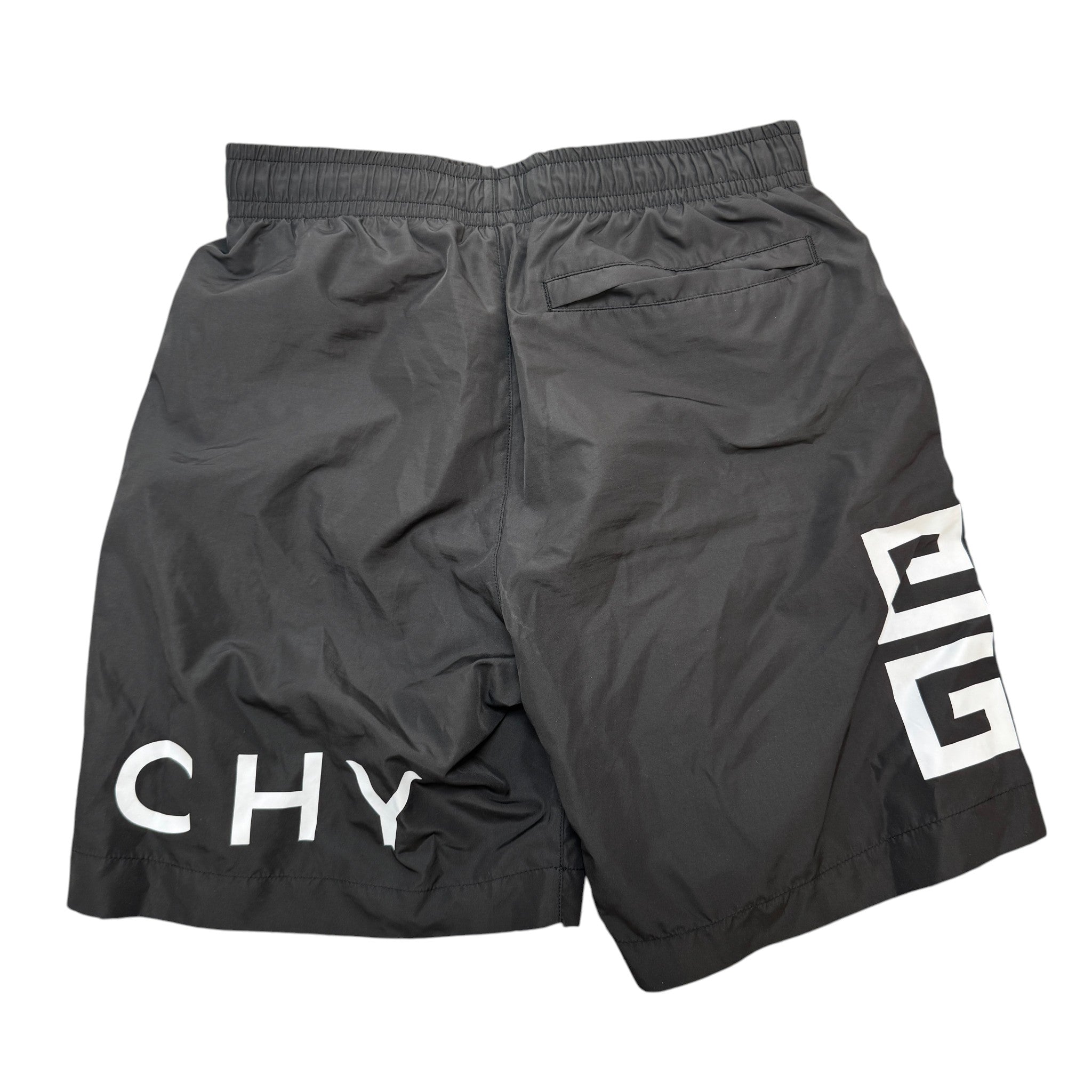 Men's Logo Print Swim Shorts Black Size S