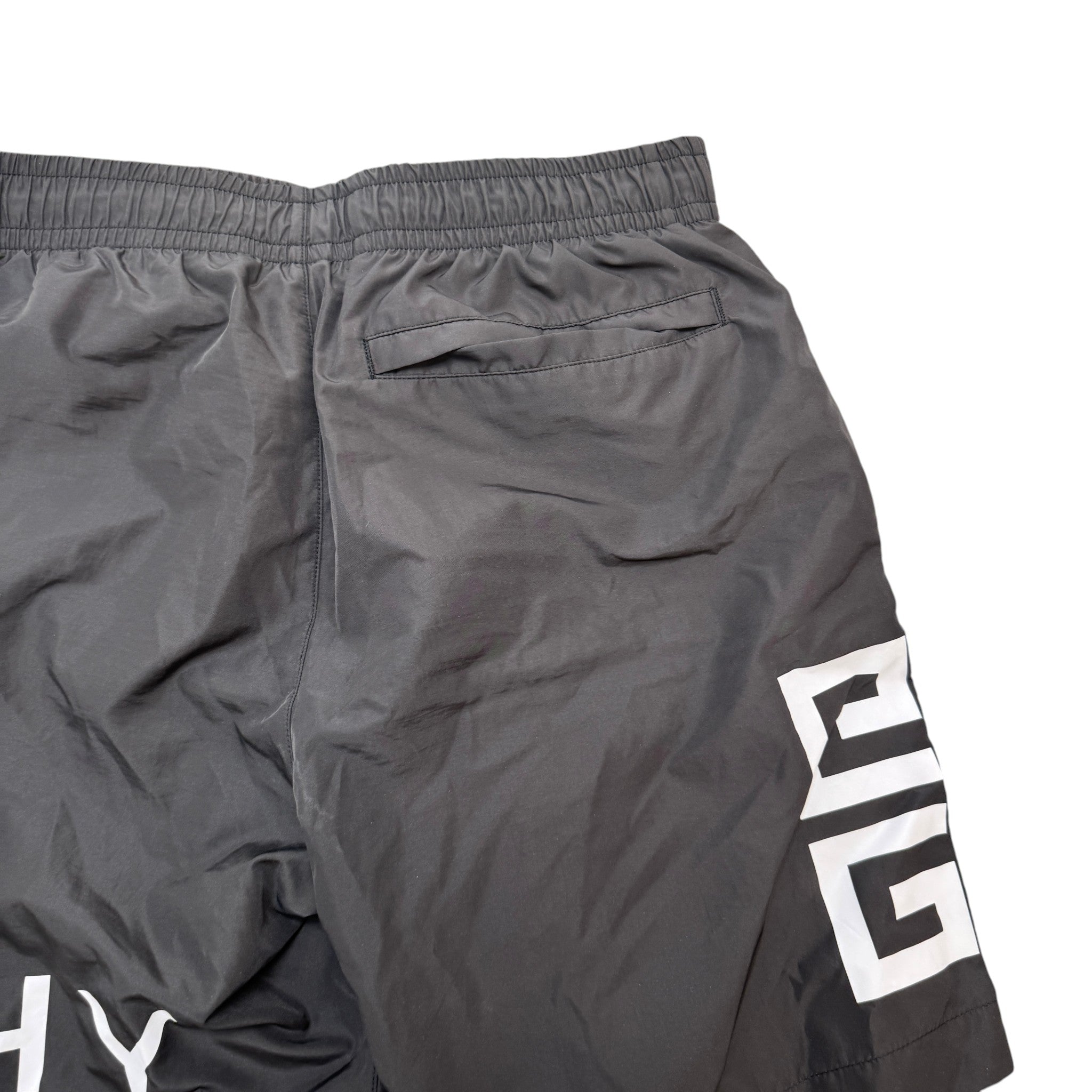 Men's Logo Print Swim Shorts Black Size S