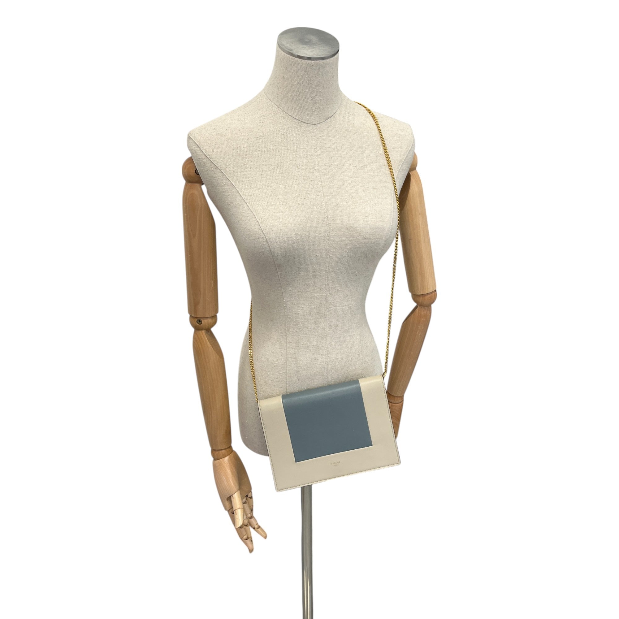 Women's Frame Wallet On Chain Handbag Beige