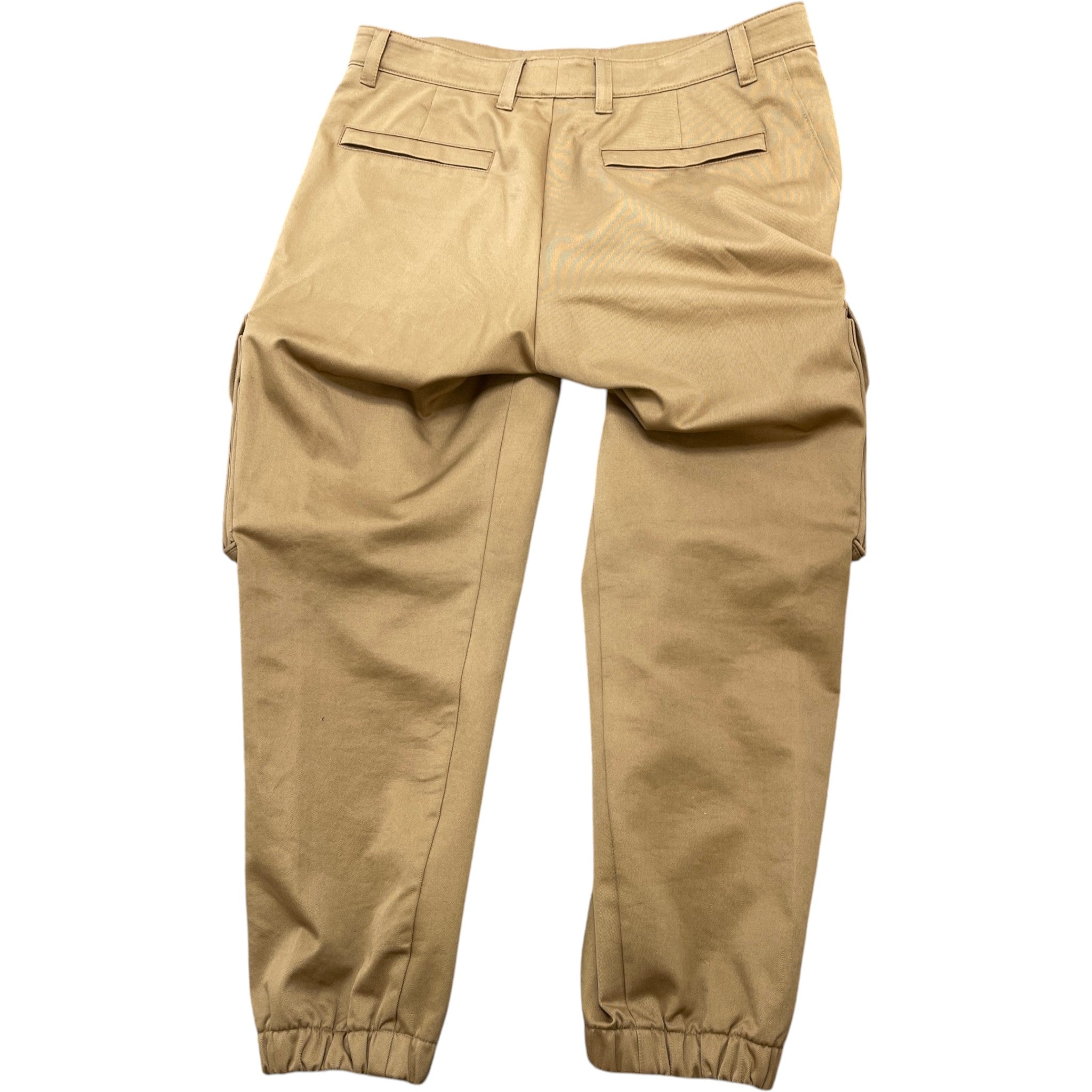 Men's Re-Nylon Plaque Logo Cargos Beige Size IT 52 / UK 36