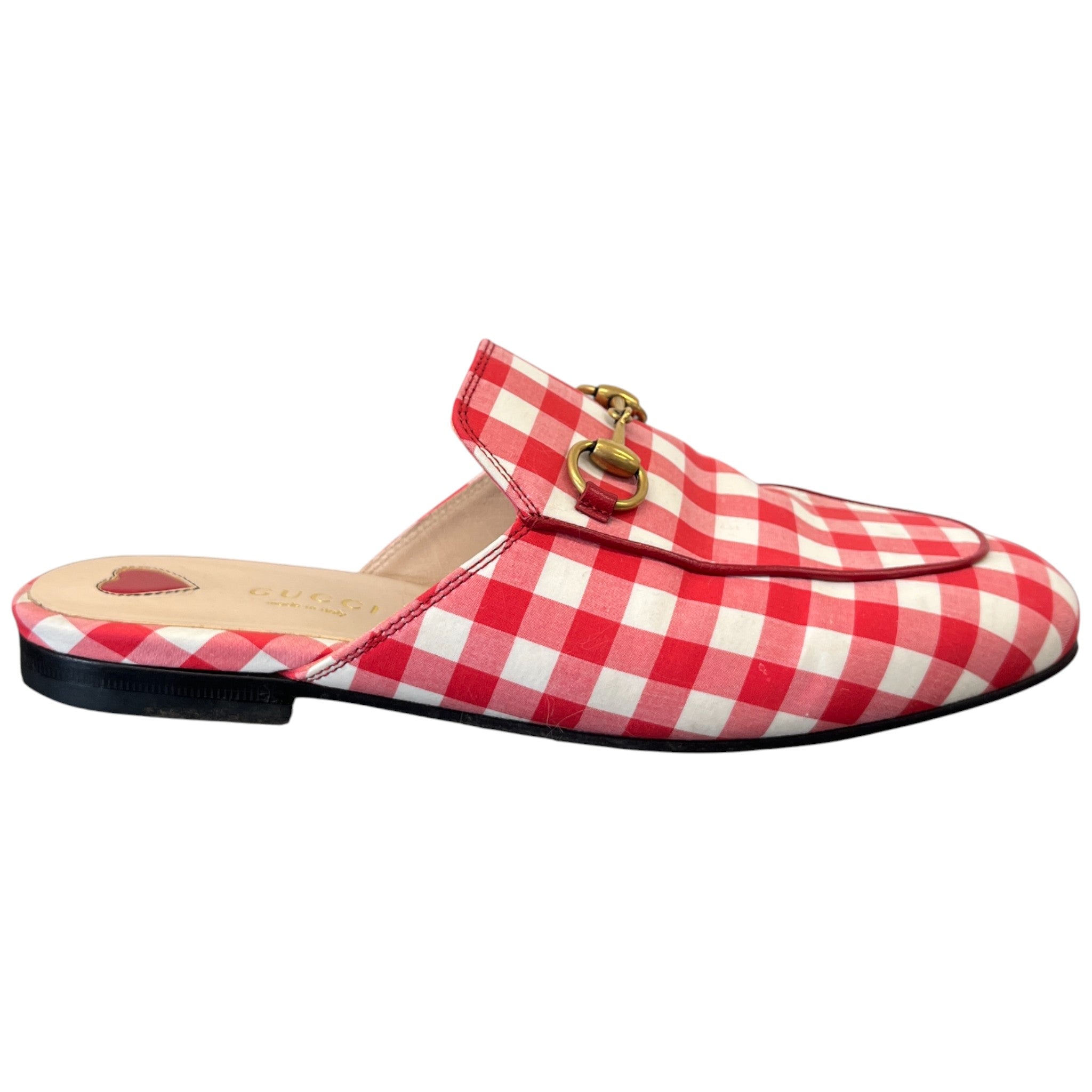 Women's Princetown Gingham Mules Red Size EU 36 / UK 3