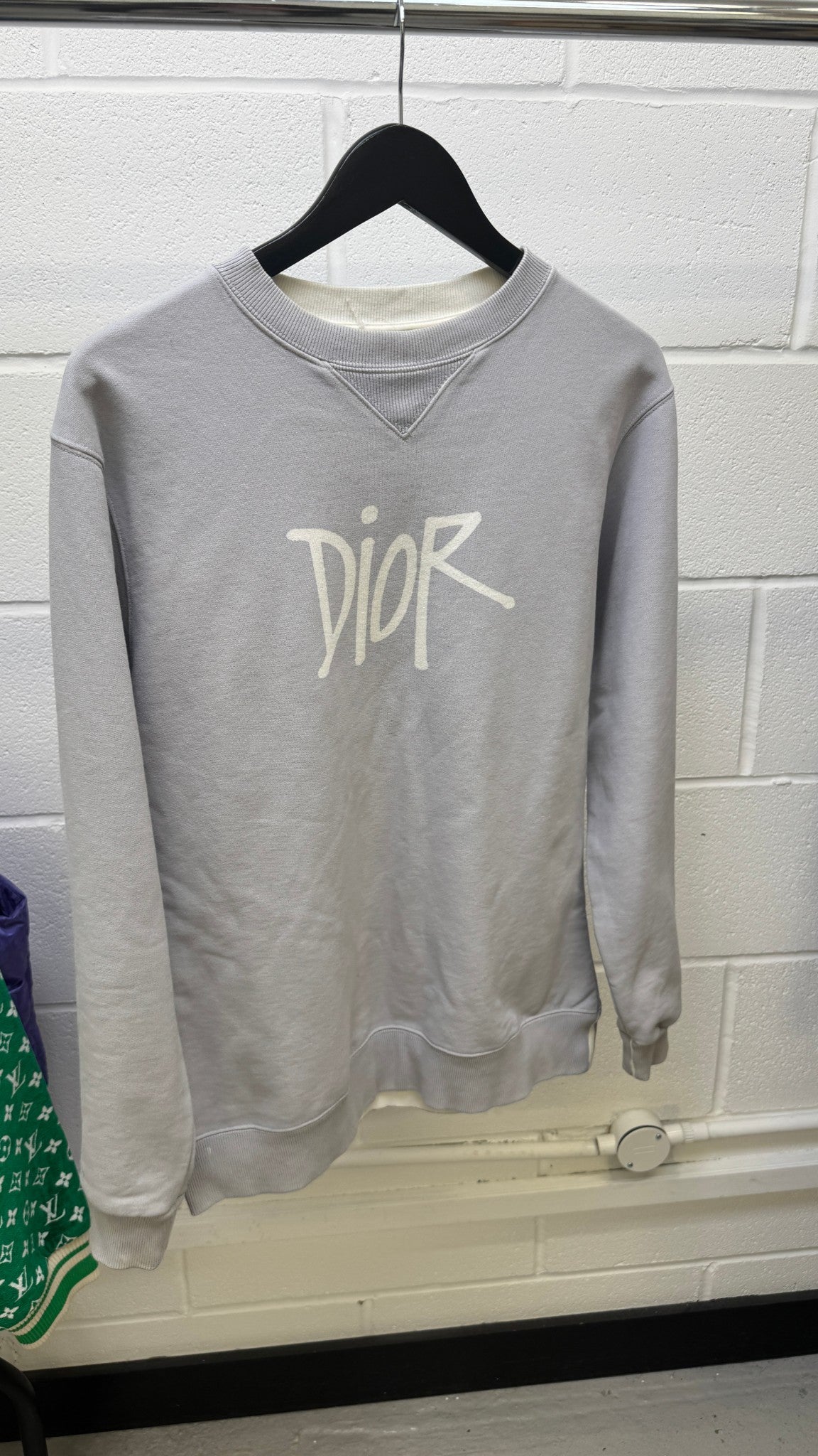 Men's X Shawn Stussy Graffiti Jumper Grey Size S