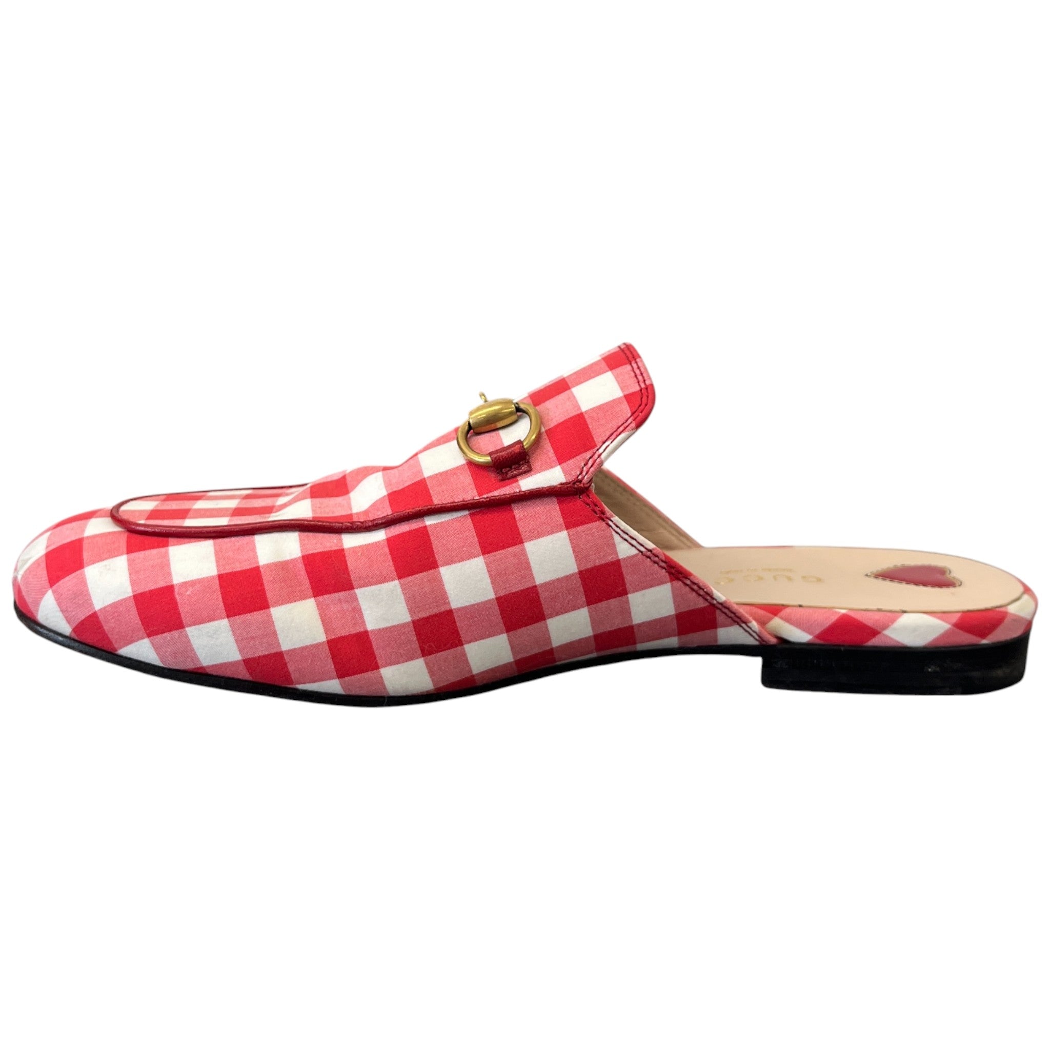 Women's Princetown Gingham Mules Red Size EU 36 / UK 3