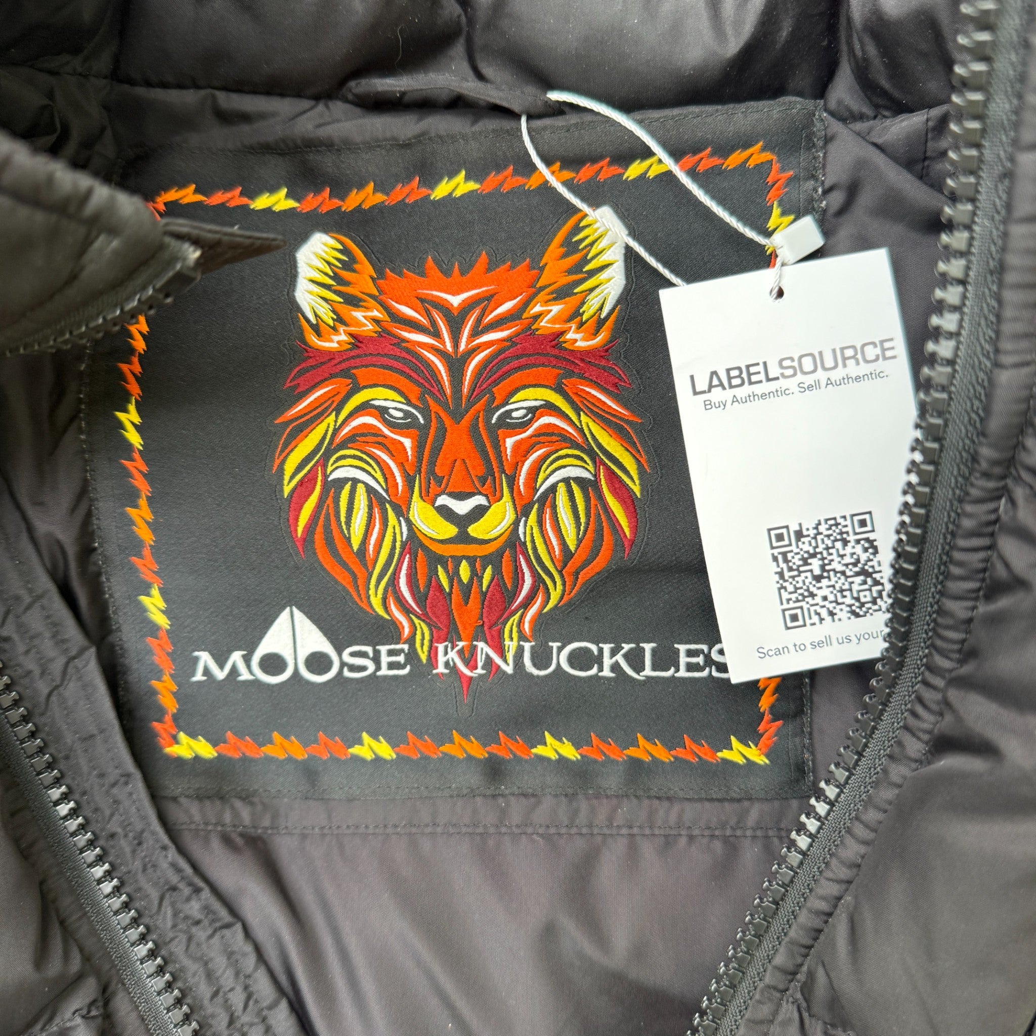 Men's Patchwork Colinton Bomber Down Jacket Black Size XS