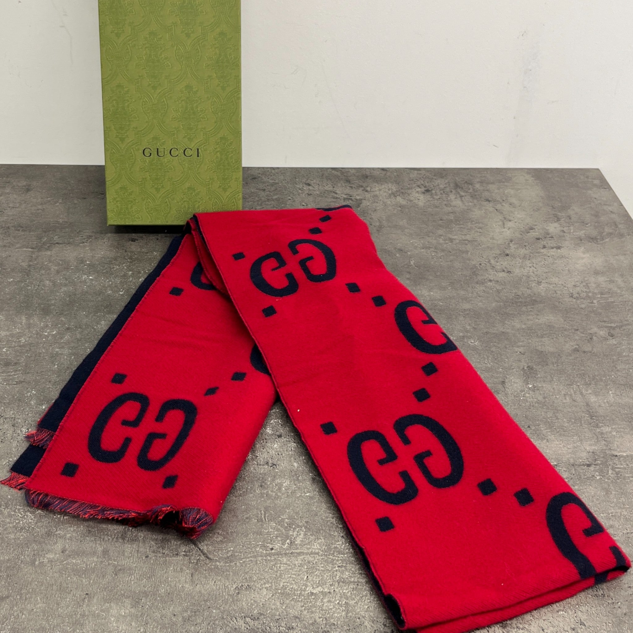 Men's Gg Supreme Scarf Blue