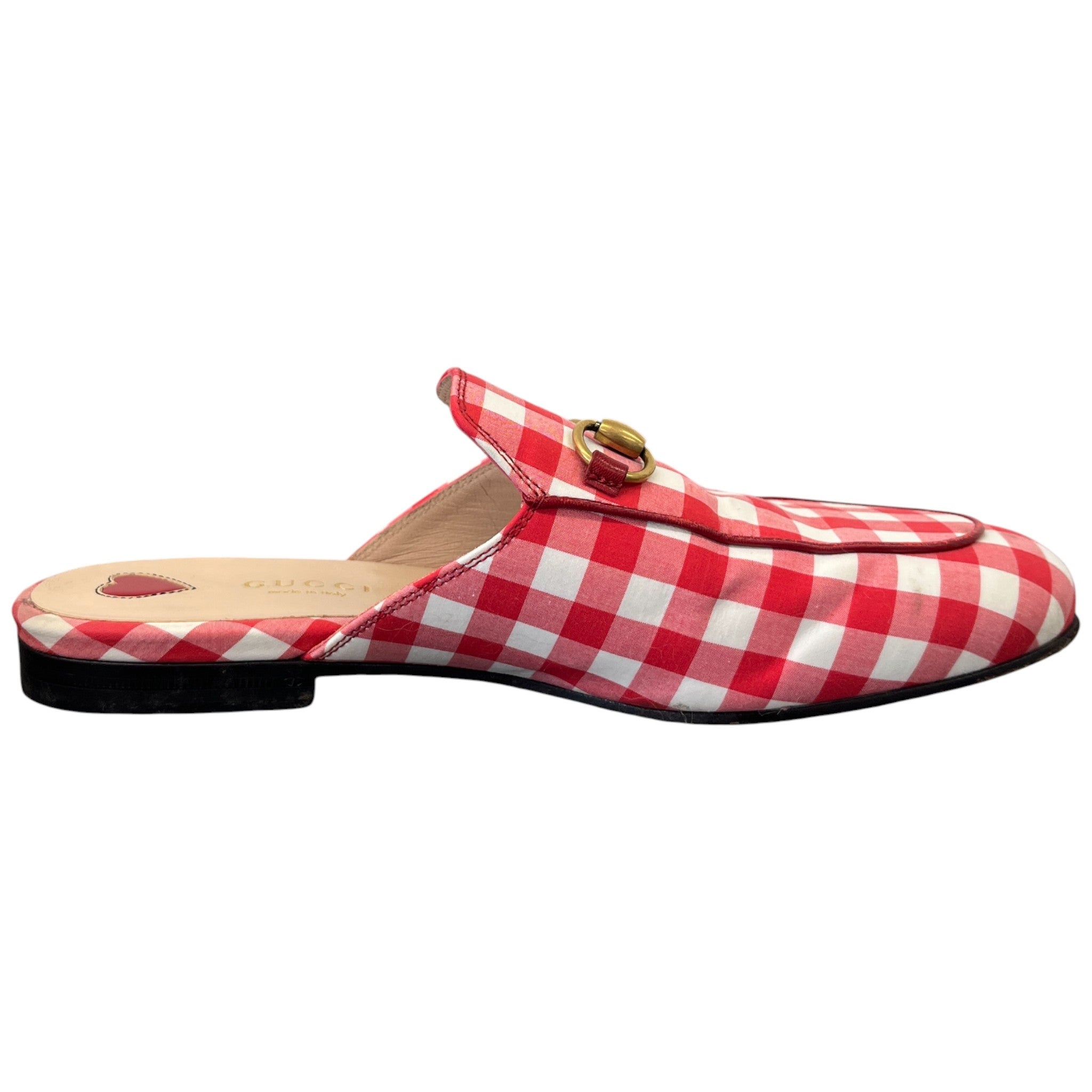 Women's Princetown Gingham Mules Red Size EU 36 / UK 3