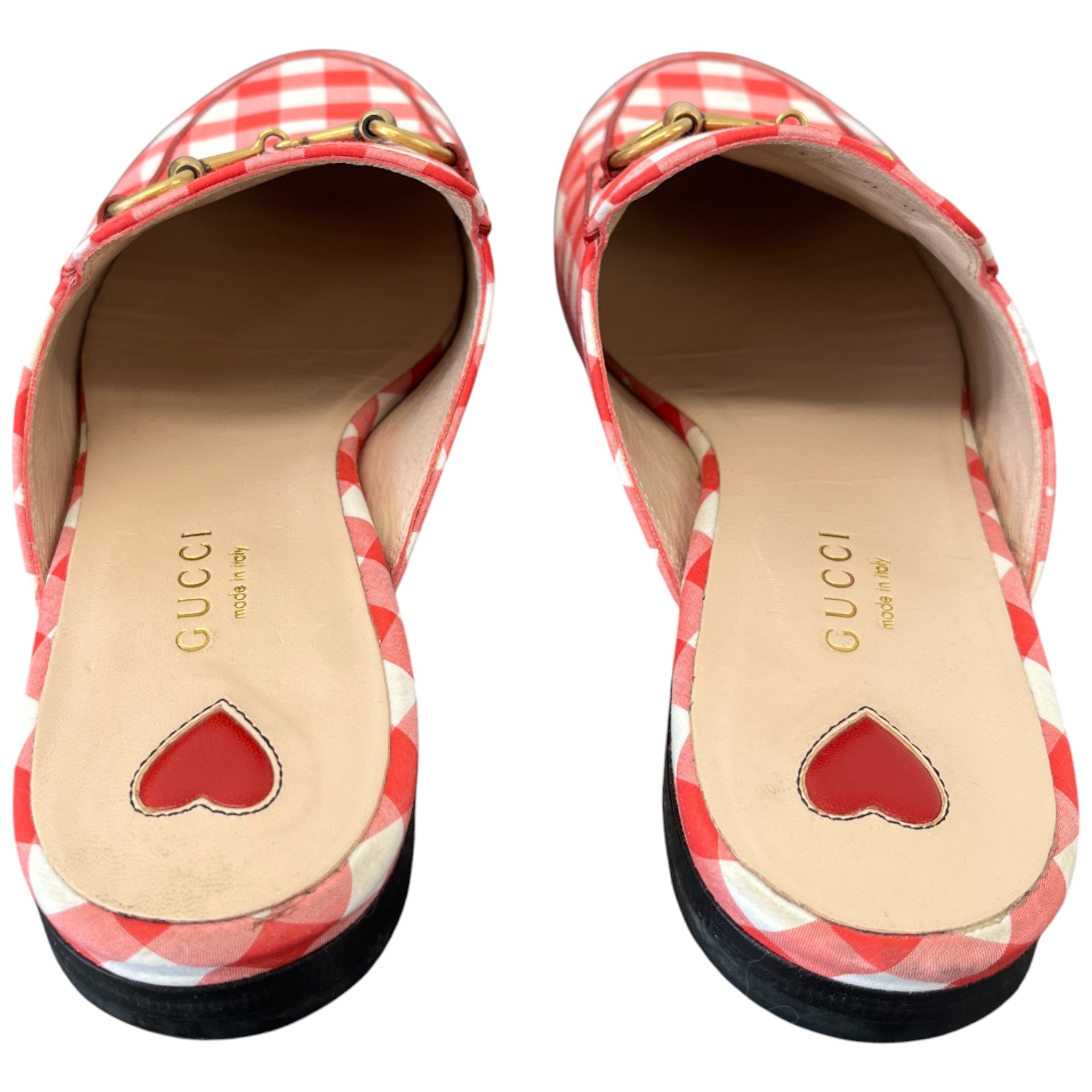 Women's Princetown Gingham Mules Red Size EU 36 / UK 3